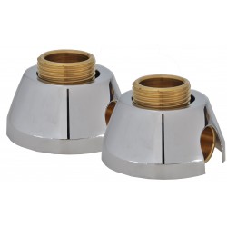 Muurplaatkopp. + rozet 3/4  x15 per paar