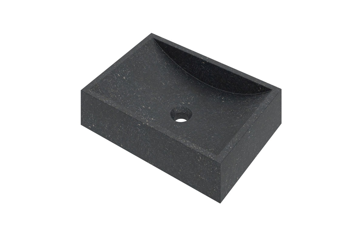 Basic Opbouwkom rechthoek z/kraanplateau H120xB500xD350 Hardsteen / 0300240B