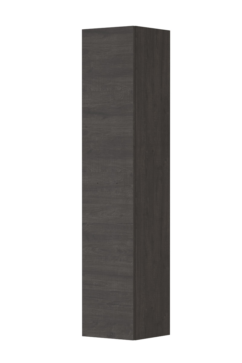 INK hoge kast met greep hout decor 1 deur links- of rechtsdraaiend 1102071 Oergrijs H1690xB350xD350