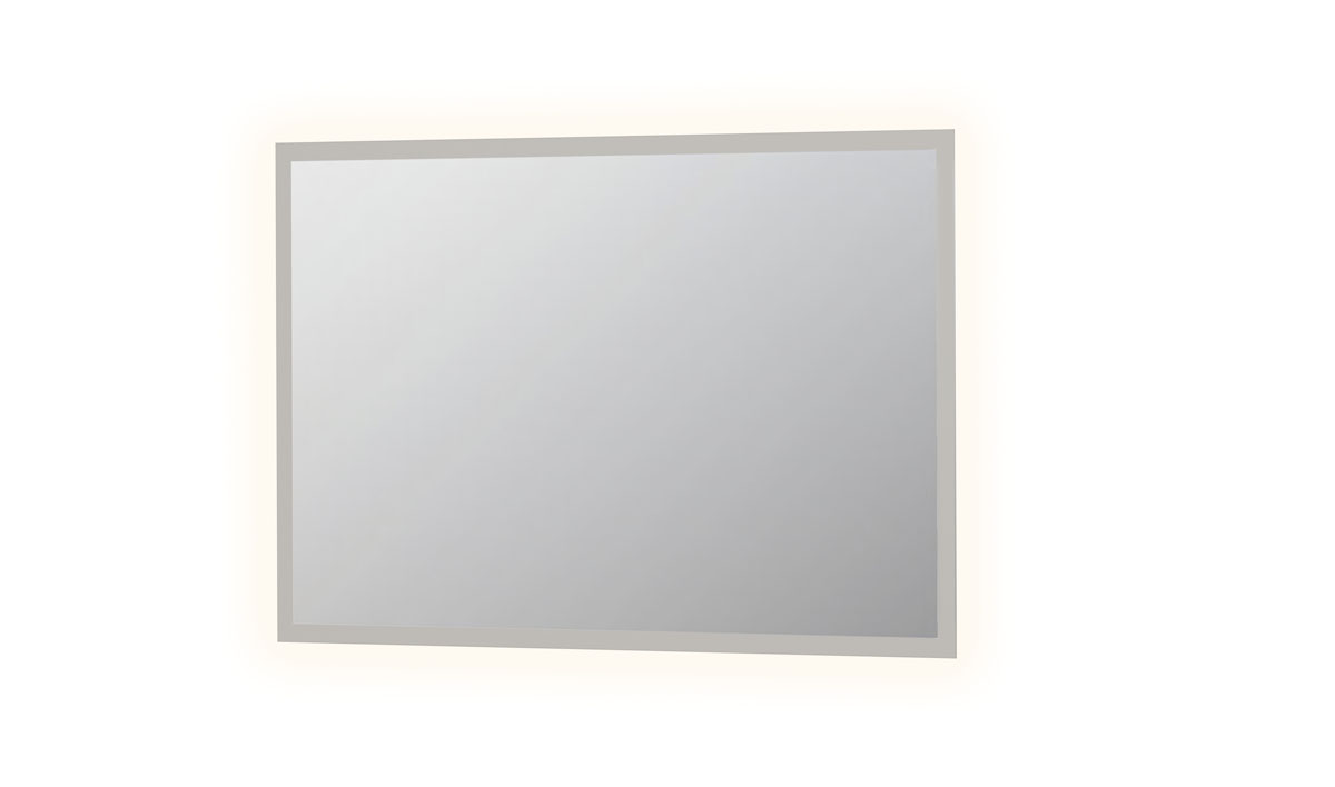 INK SP7 spiegel op alu kader met gematteerd LED verl. rondom en sensor schak. 8407850 Alu H800xB1200xD30