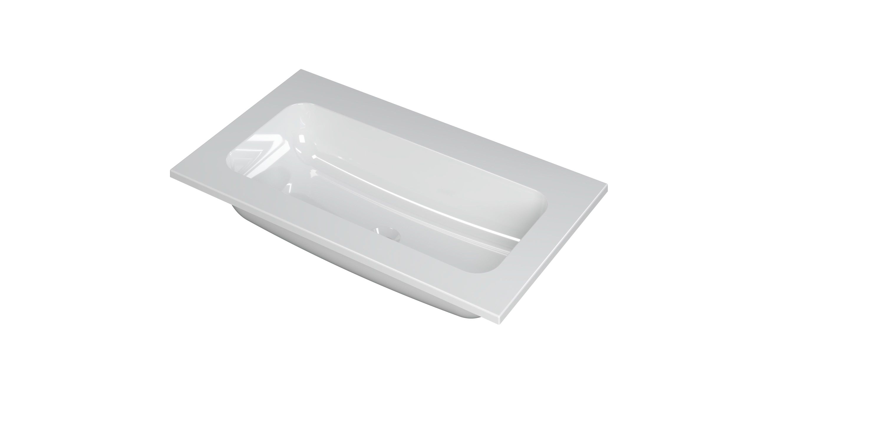 INK Faktor wast. polystone centraal z. krgt. 3407000 Glans wit H15xB800xD450