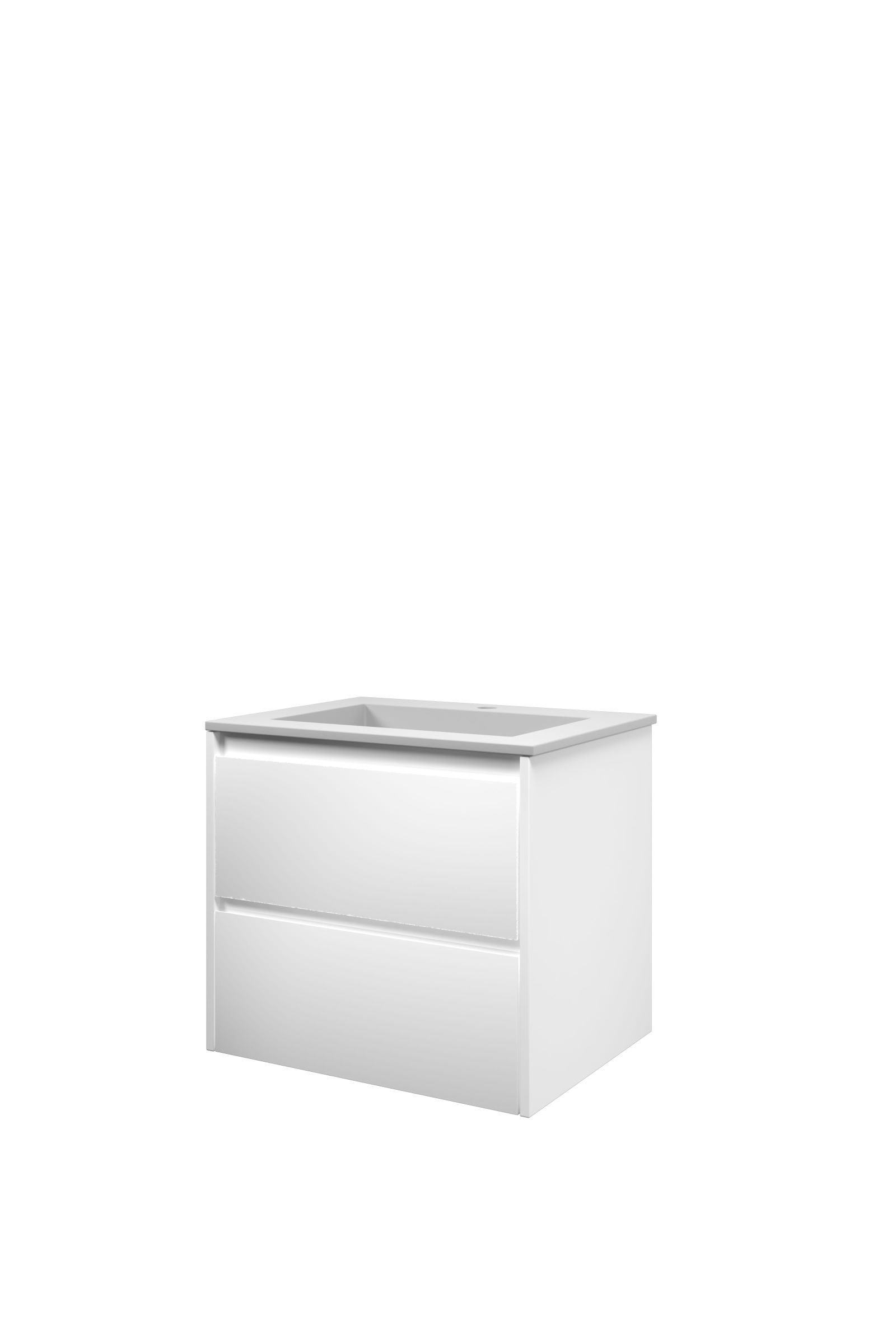 Proline set polystone Elegant wast. met 1 krgt. en onderk. sym. 1816135 Mat wit/ Mat wit H540xB600xD460