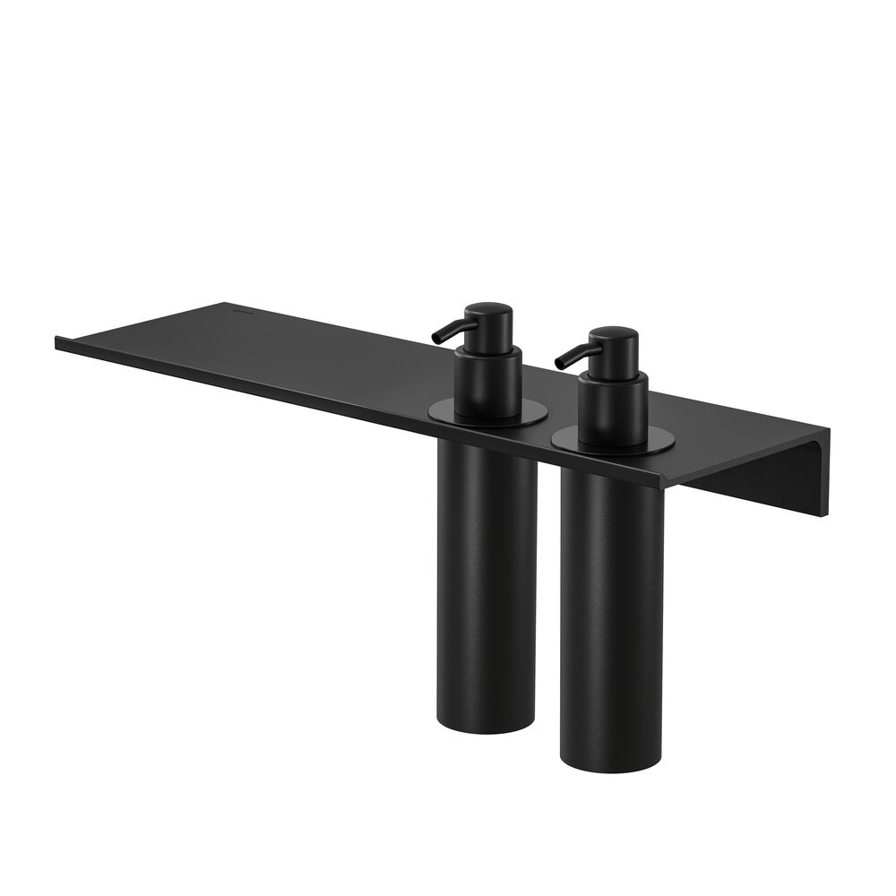 Geesa Leev Planchet 40 cm met dispenser multi 200 ml Zwart 918217-06-400