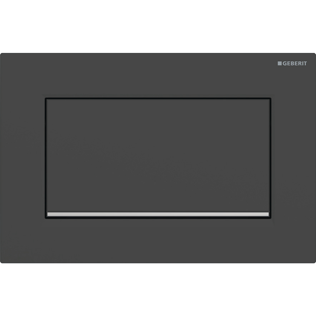 Geberit Sigma10 bedieningsplaat 2- toets square matzwart - chroom - matzwart 115.893.14.1