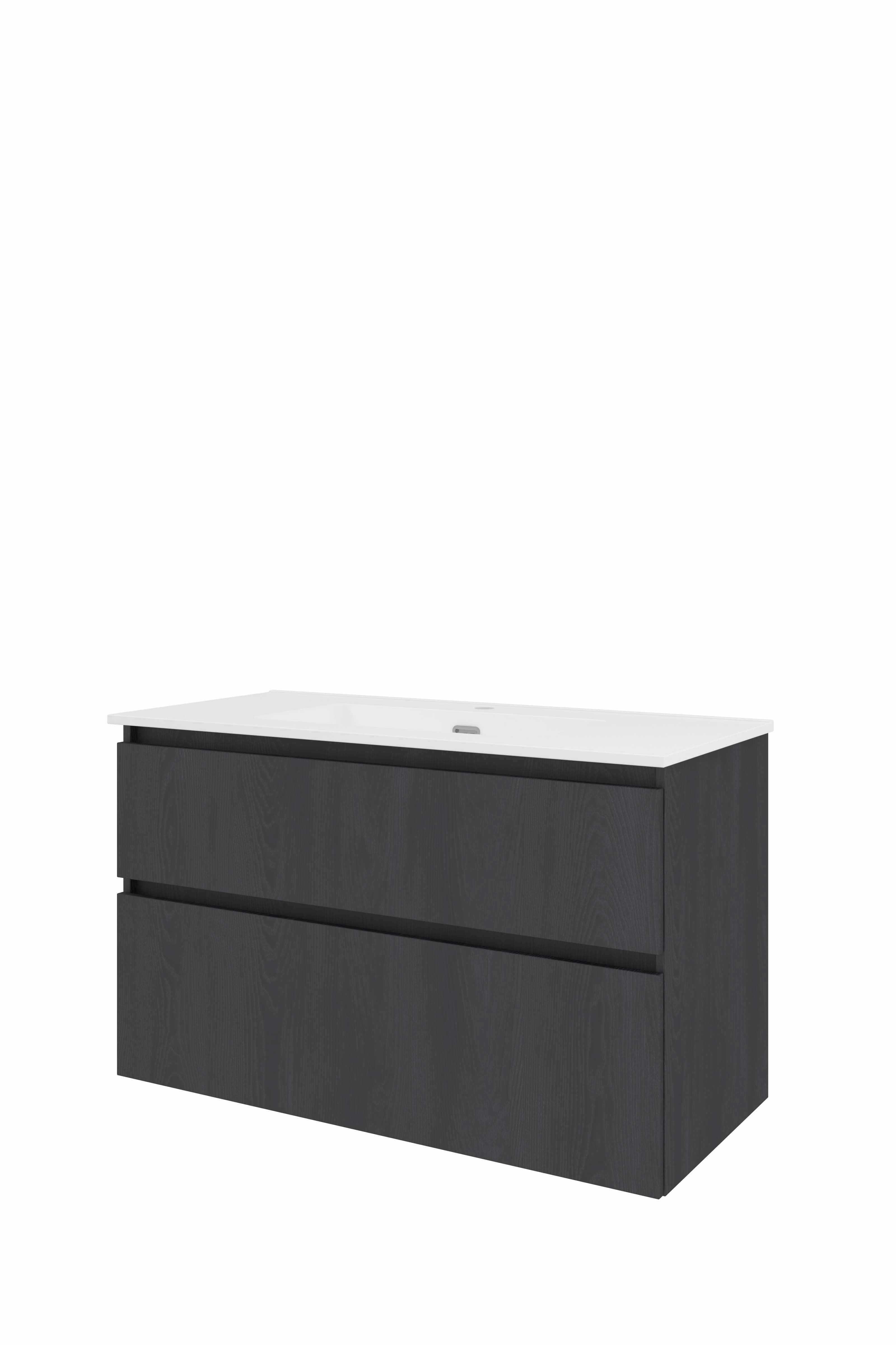 Proline Set porselein Elegant wast. met 1 krgt. en onderkast a-sym. 1815257 Black oak/Glans wit 1000x460x620