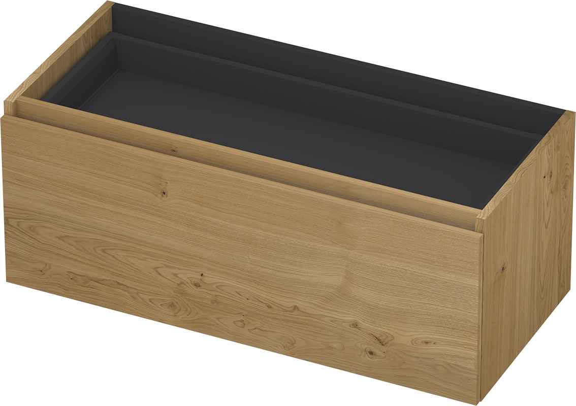 INK Fineer onderkast 1L m. binnenla gr.loos houten keerlijst fineer z. uitsparing 1221340Z Natur H400xB1000xD450