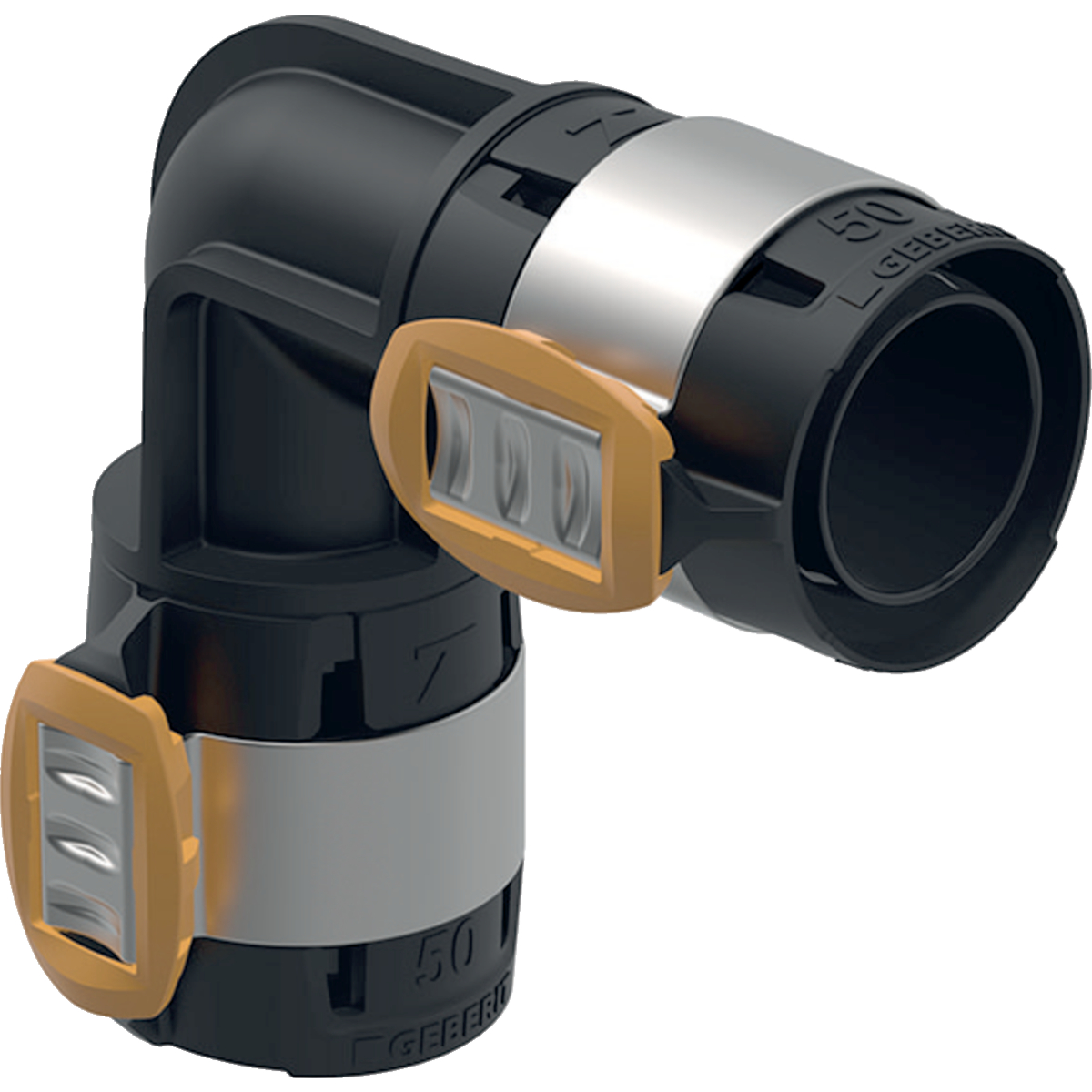 Geberit FlowFit bocht 90 gr PPSU 50 620.075.00.1