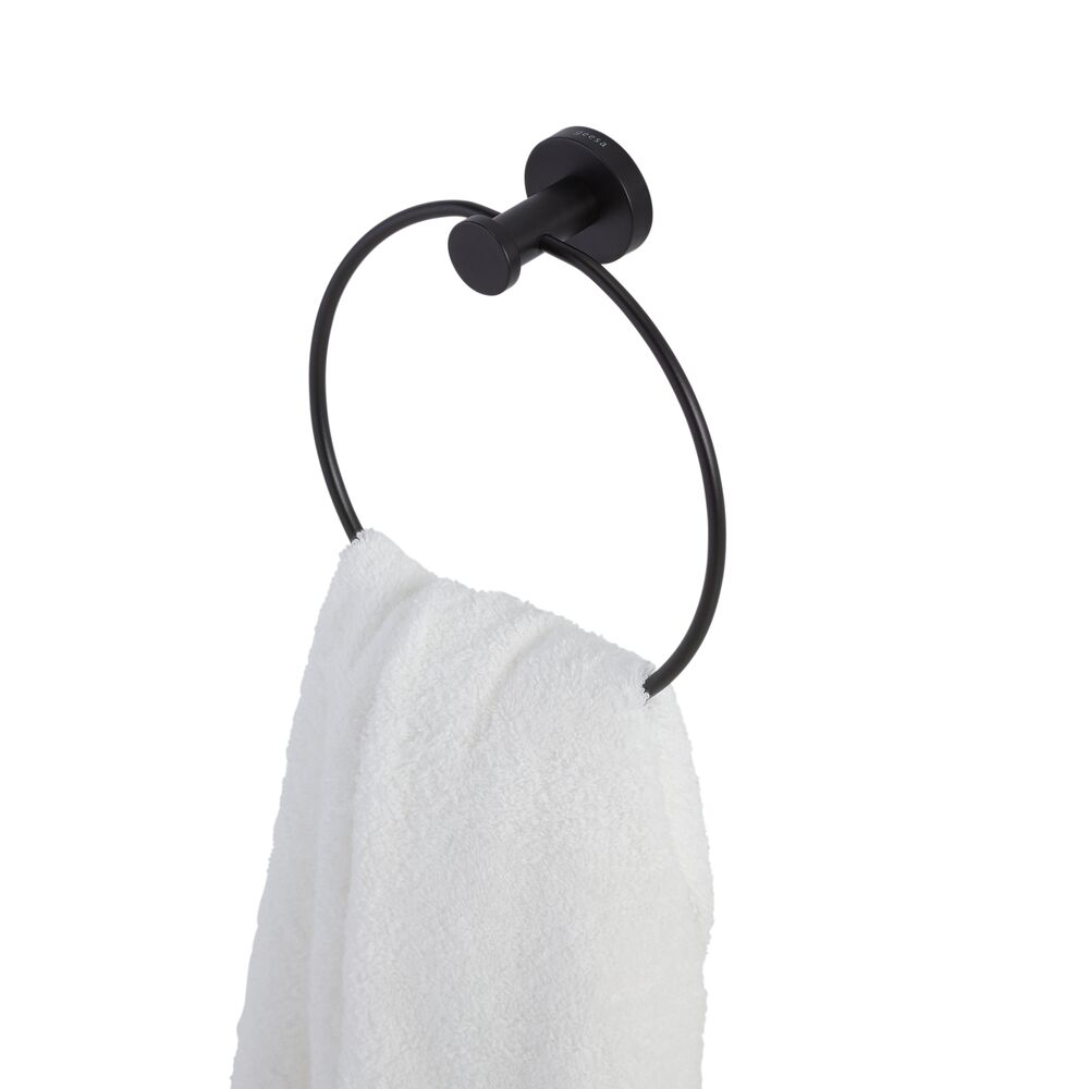 Geesa Nemox Black ring handdoekhouder 916504-06