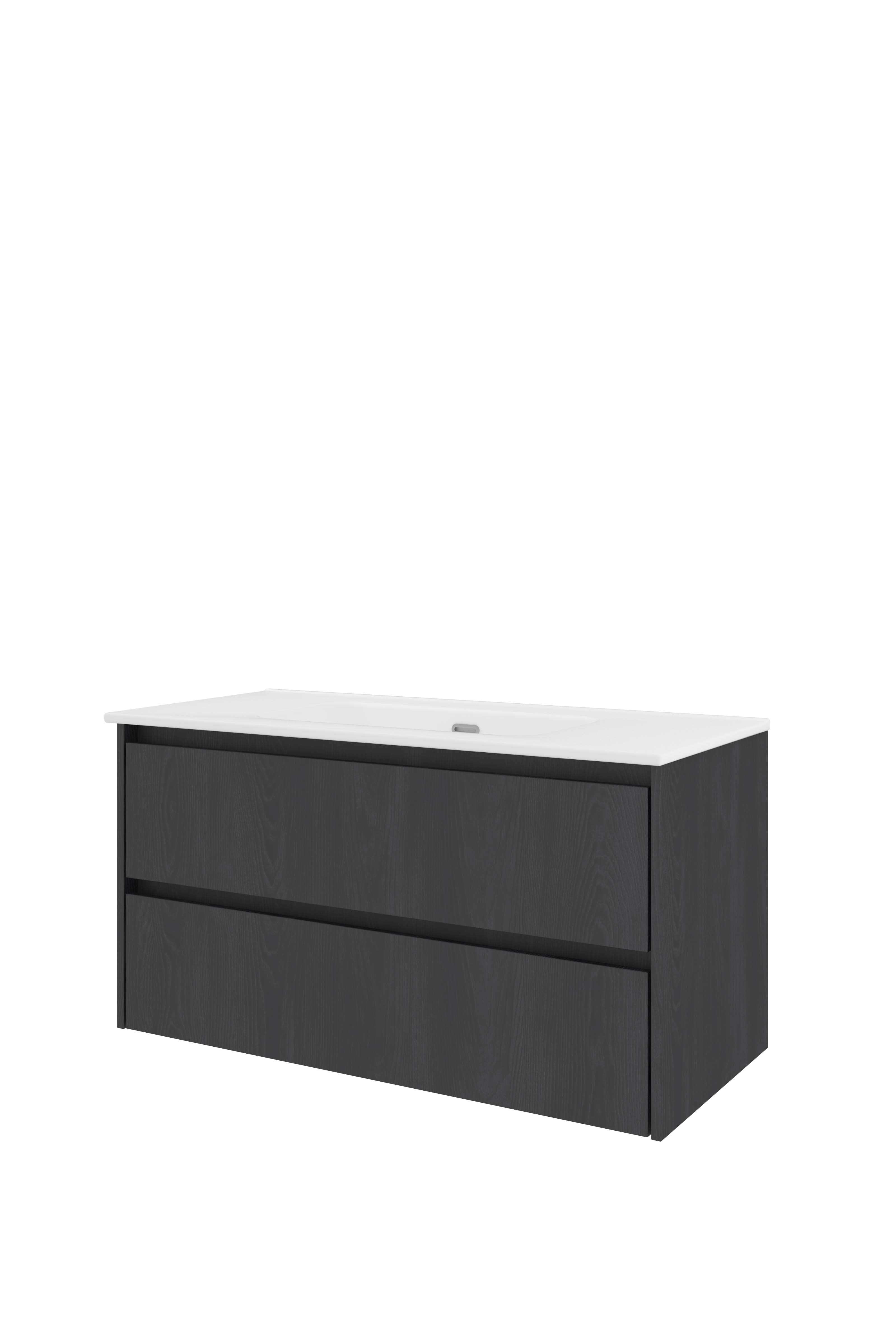 Proline Set porselein Elegant wast. z. krgt. en onderkast sym. 1815147 Black oak/Glans wit 1000x460x540