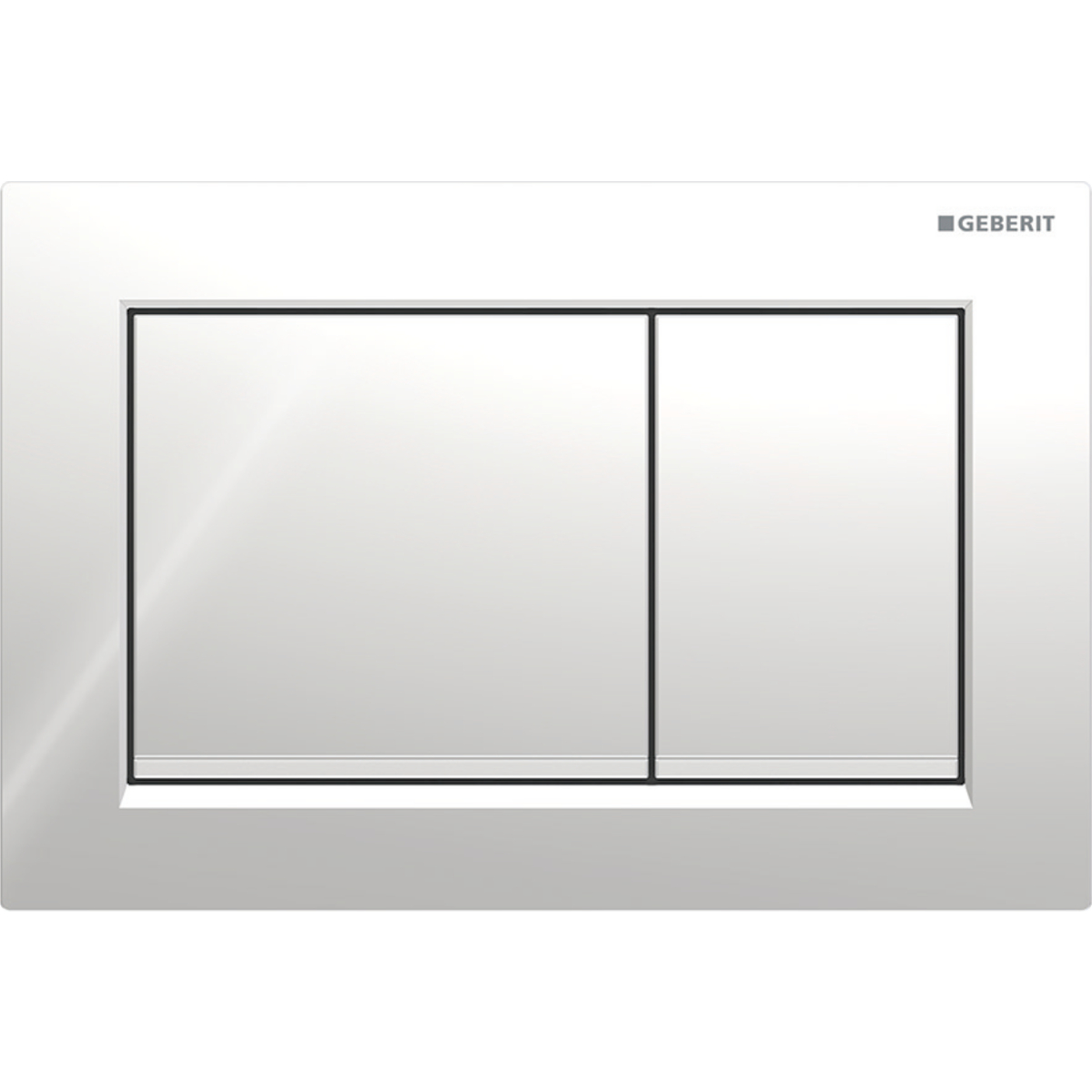 Geberit Omega20 bedieningsplaat 2- toets square chroom - matchroom - chroom 115.080.KH.1