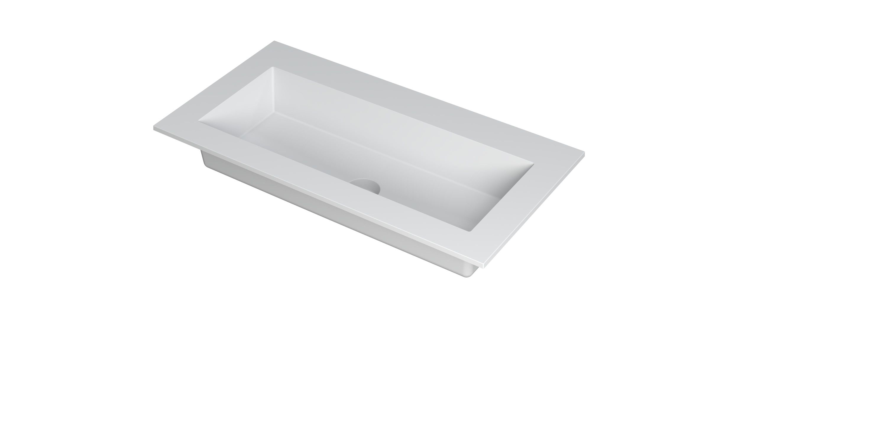 INK Kraft wastafel enkele bak z. krgt 3417331 m. wit H10xB900xD450