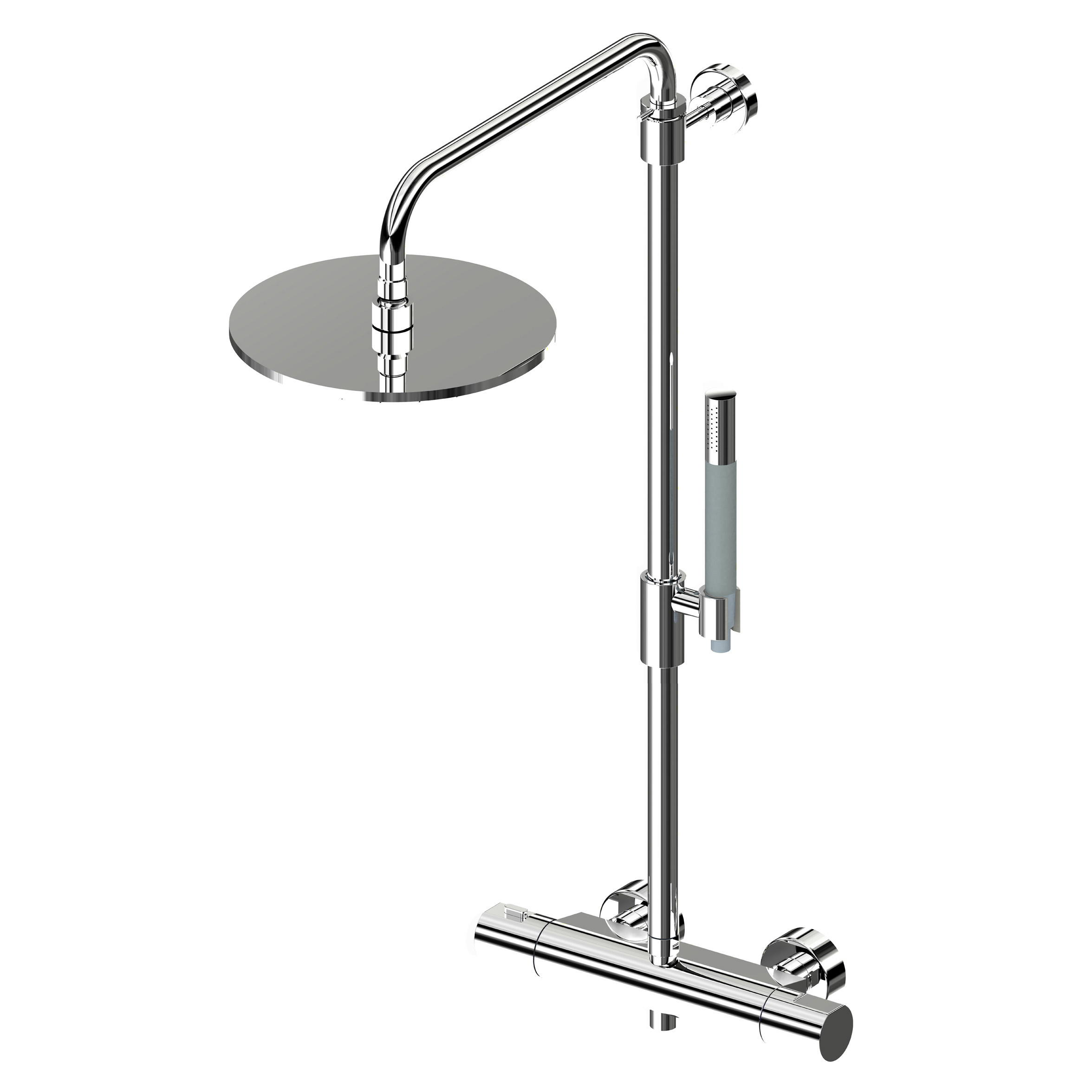 Lagoo Como Thermostatische douche set m. hoofddouche 250 mm en handdouche staaf CM5201CH Chrome