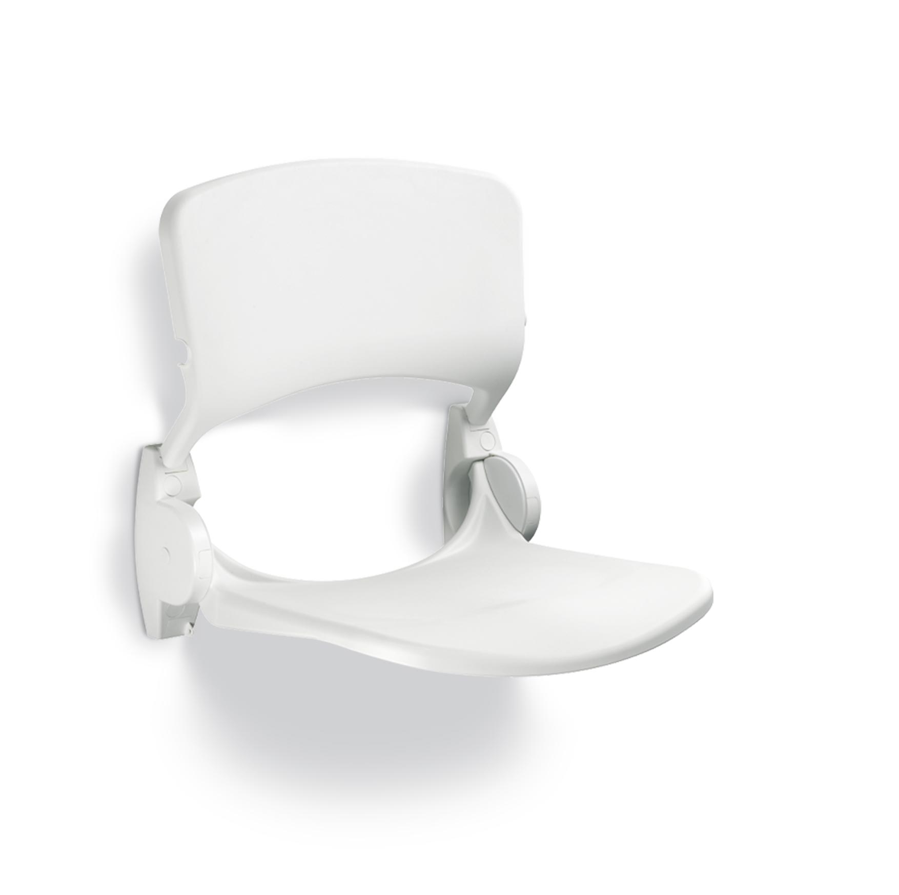 Linido douchezitting kunst. zitt. opkl. m/rugleuning LI2202200602 kst.wit R9010