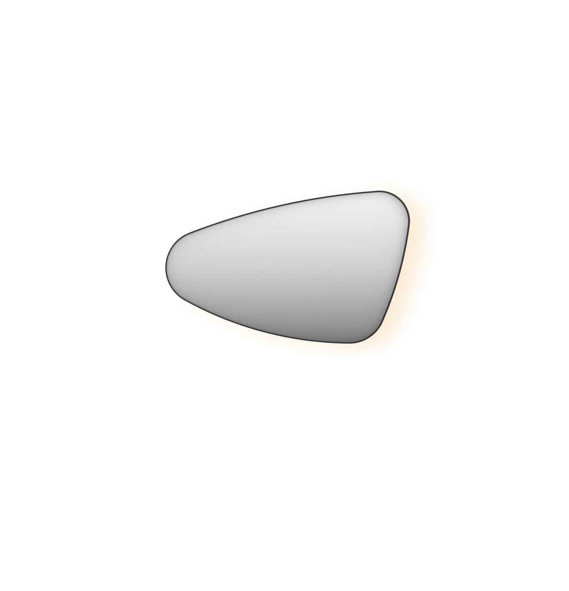 INK spg. SP23 organisch in stalen kader incl indir LED verw. color dimbaar + schak. R H500xB800xD40 Mat zwart / 8409355