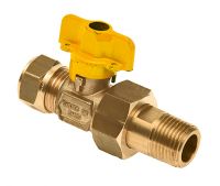 Gaskogelkraan buitendraad 15x1/2