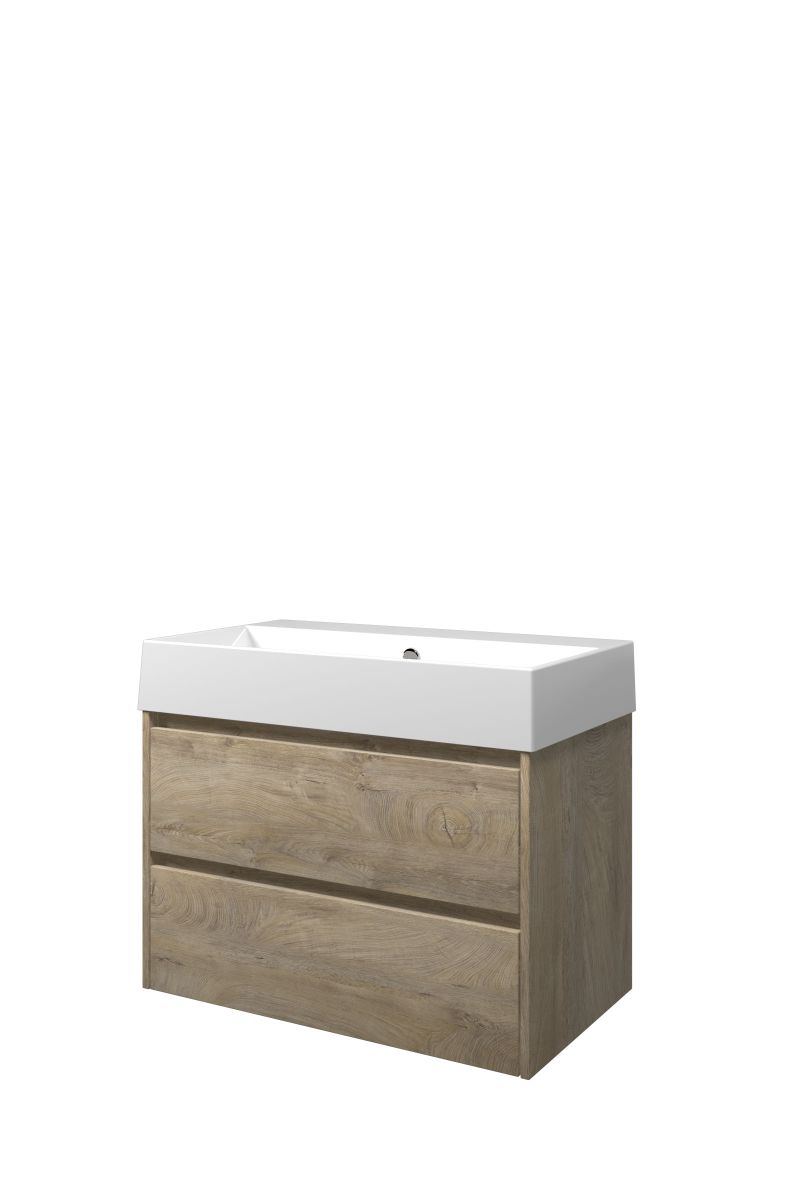 Proline set porselein Loft wast. z. krgt. en onderk. sym. 1815421 Raw oak/Glans wit H620xB800xD460