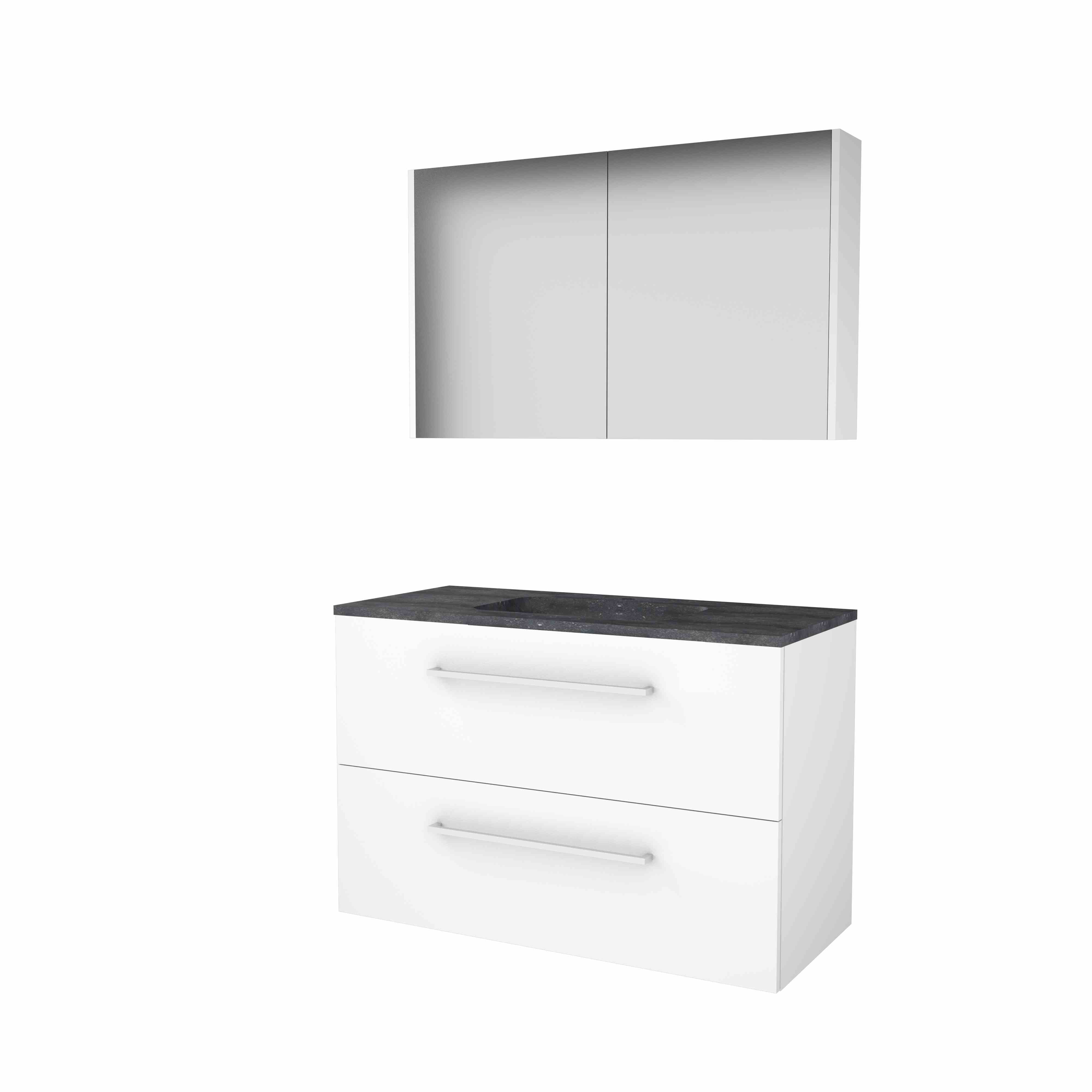 Basic Comfort 46 onderk. m. gr. incl. 2 la + hardst. wast. incl. 1 krgt. incl. sp.kast B1000xD460 Ice White / 1813375