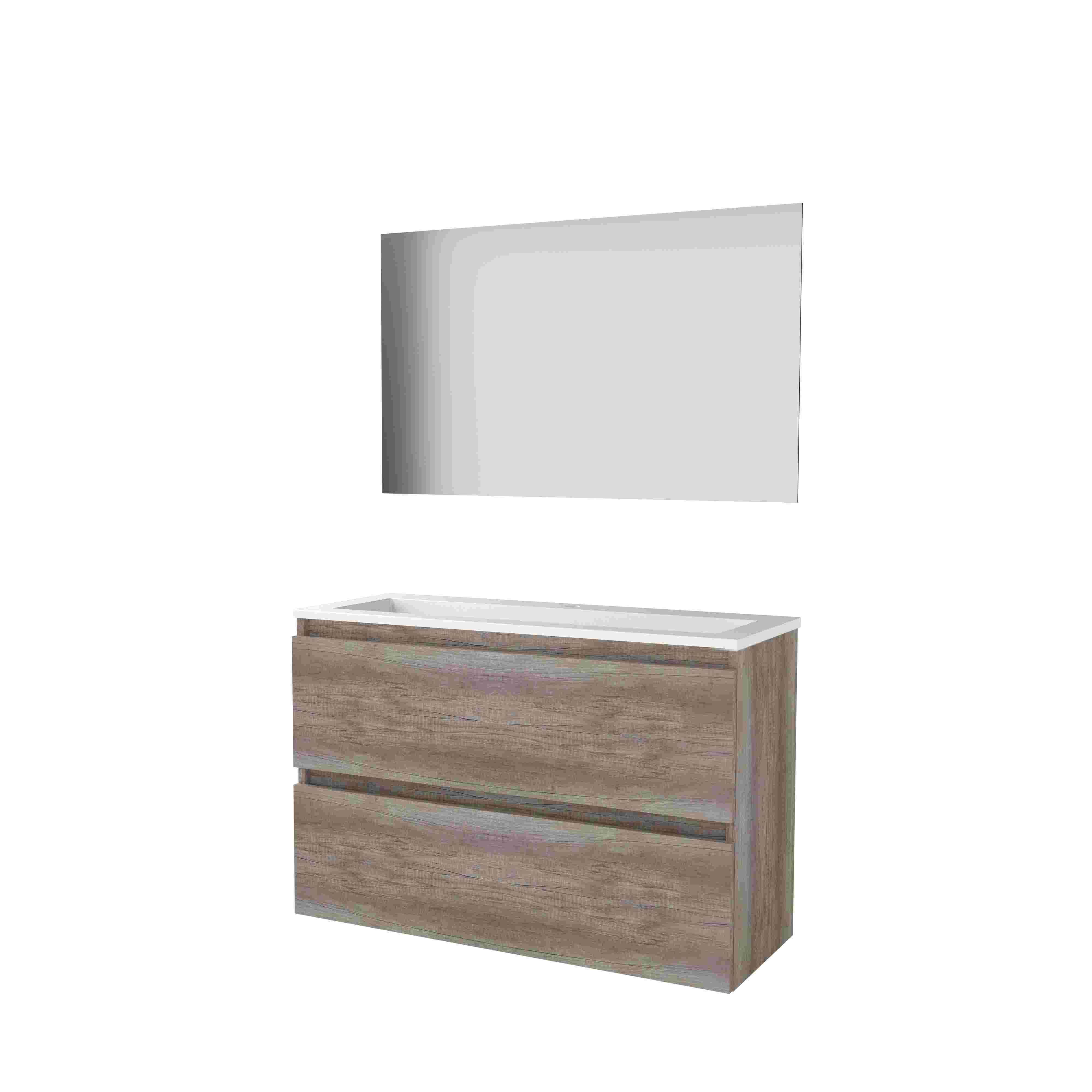 Basic Ultimate 39 onderk. GL incl. 2 la + Acryl wast. incl. 1 krgt. incl. spg. m. LED ind. o+b B1000xD390 Scotch Oak / 1813797