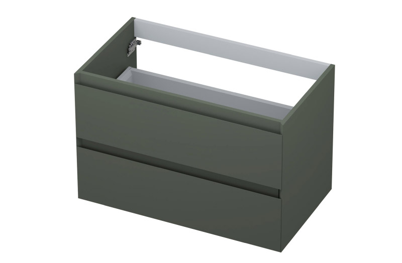 INK onderkast 2 laden gr.loos gelakt 45gr 1240477 mat beton groen H520xB800xD450