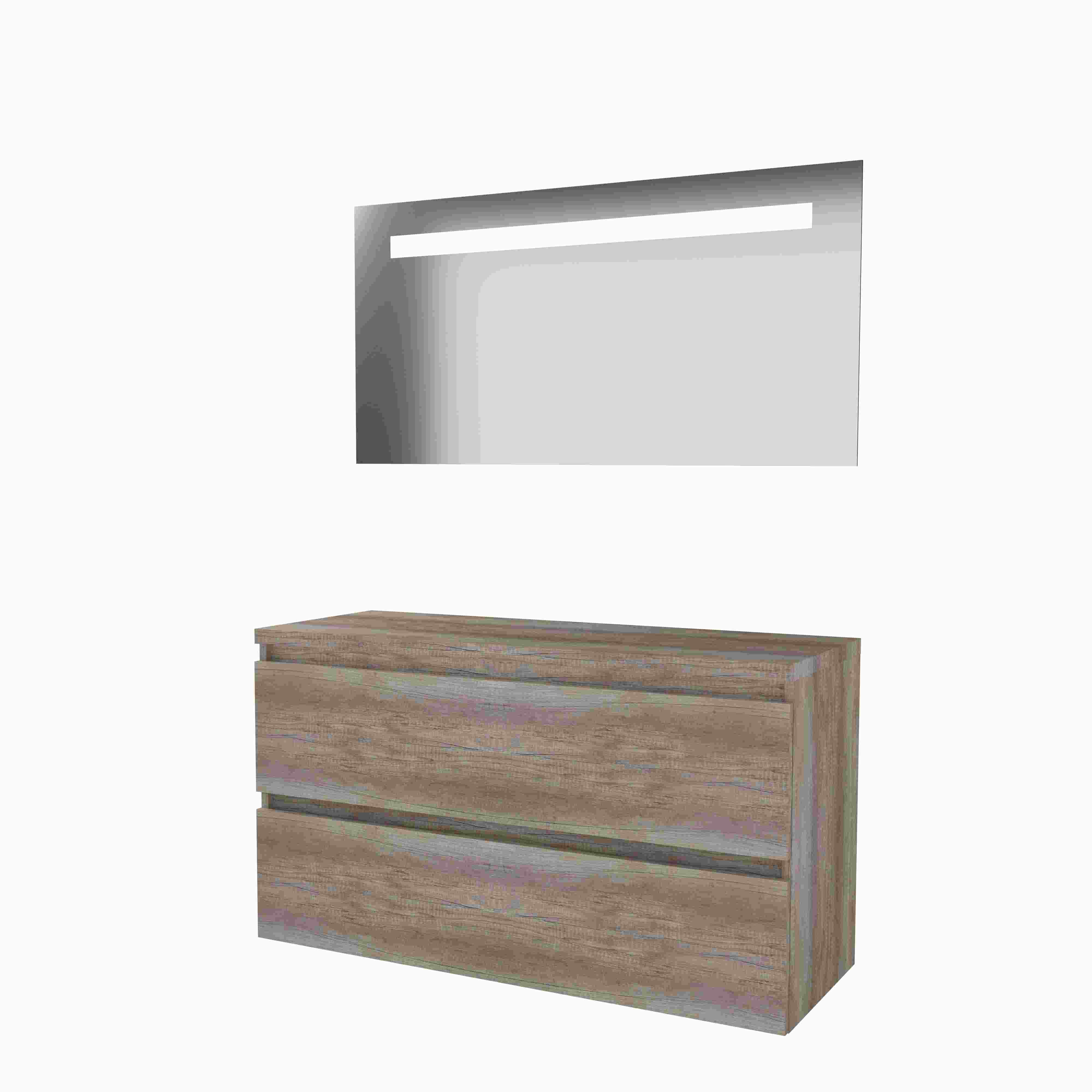 Basic Econom. 46 onderk. GL incl. 2 la + afdekplaat incl. spg. m. geint. Led B1200xD460 Scotch Oak / 1813470