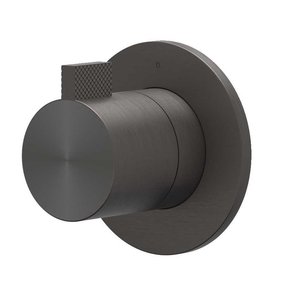 IVY Tribe Afbouwdeel flow-through inbouwstopkraan symmetry 6201234 RVS316 gebr. carbon black PVD