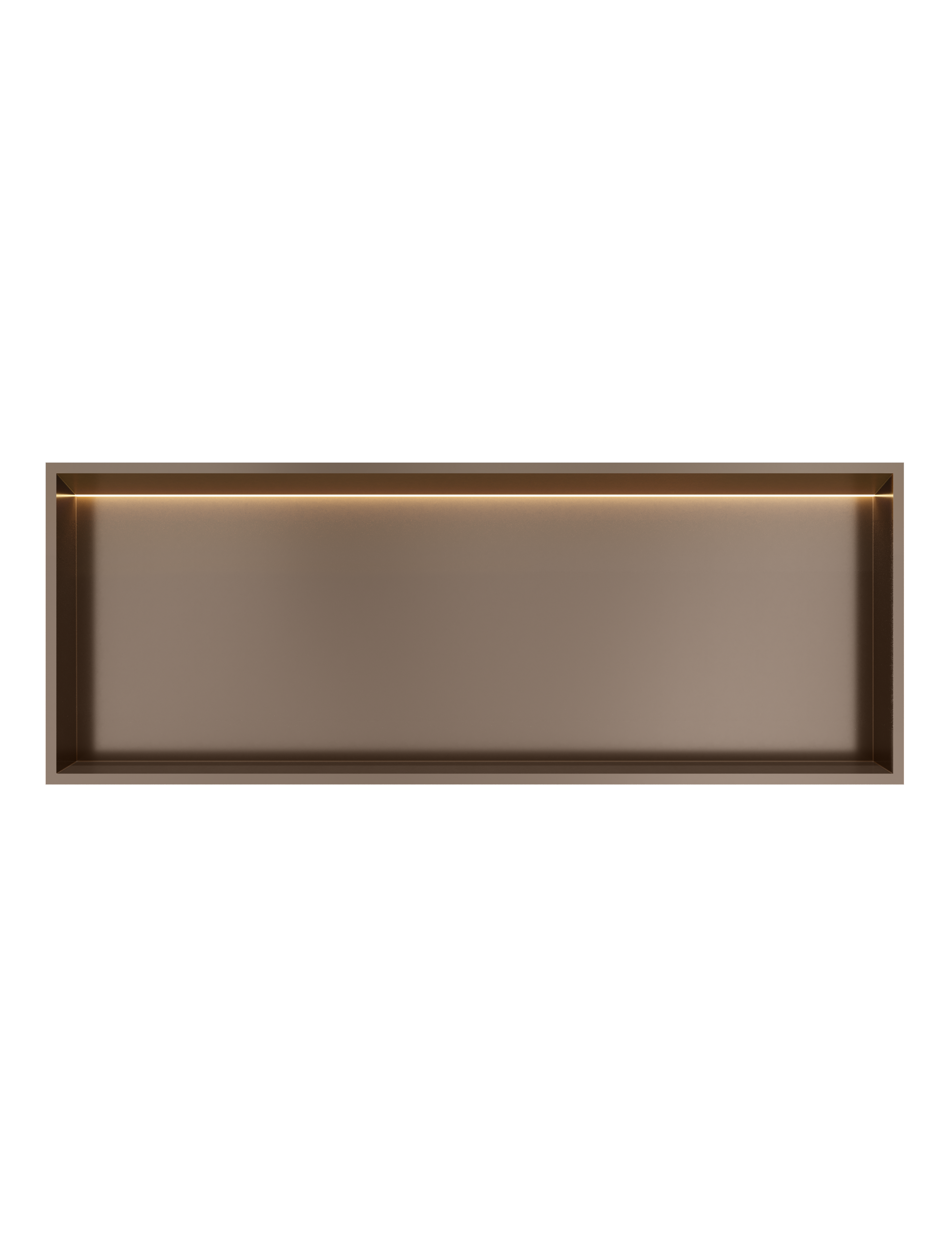Hotbath More inbouwbox of inbouwnis 30x80x10cm with LED IP44 BOX080LTB Tuscan bronze