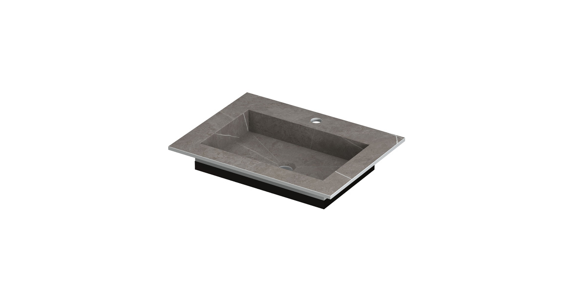 INK Post wast. keramische slab envelop bak m. 1 krgt. H10xB600xD450 Armani grey mat / 210011
