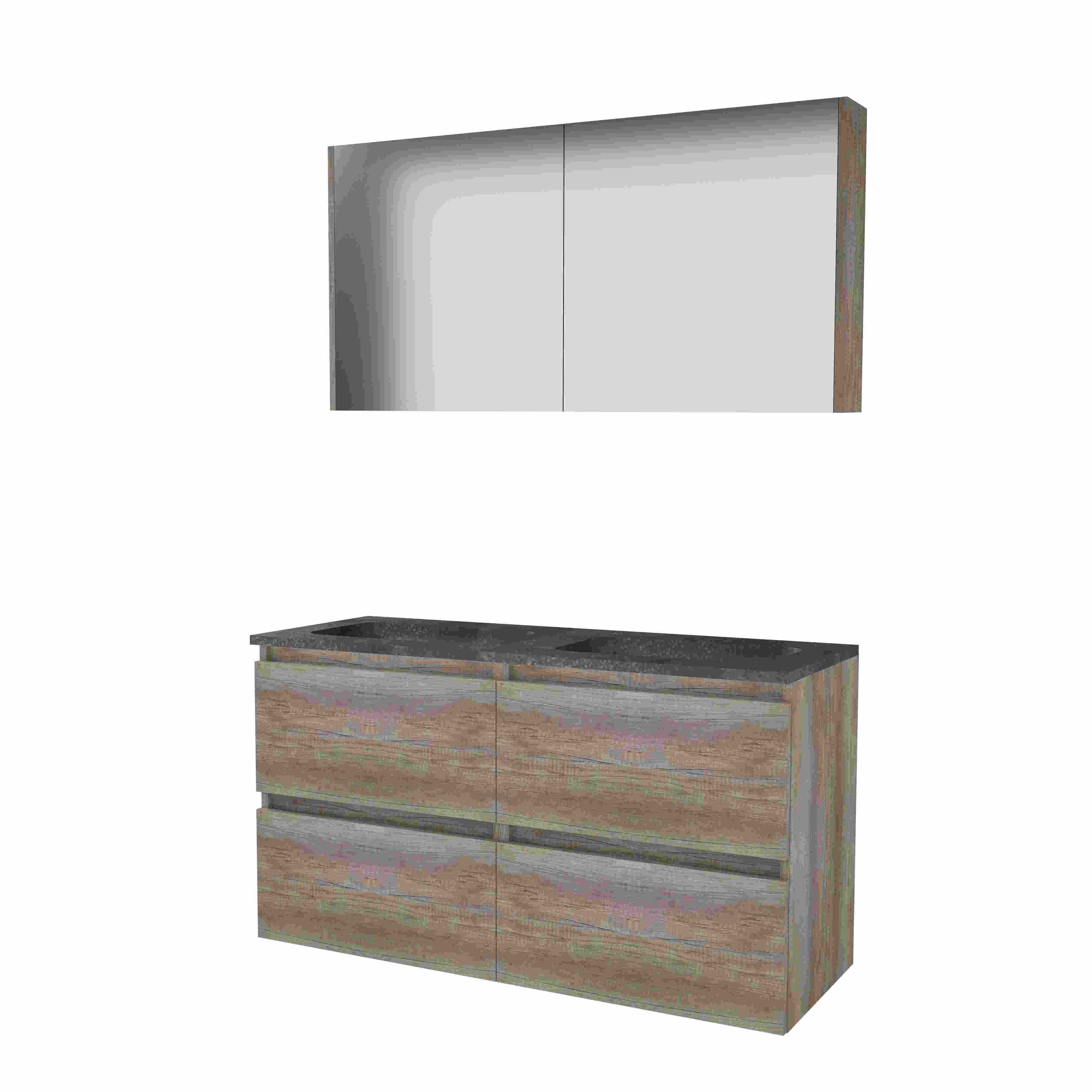Basic Comfort 46 onderk. GL incl. 4 la + hardst. wast. z. krgt. incl. sp.kast B1200xD460 Scotch Oak / 1813176