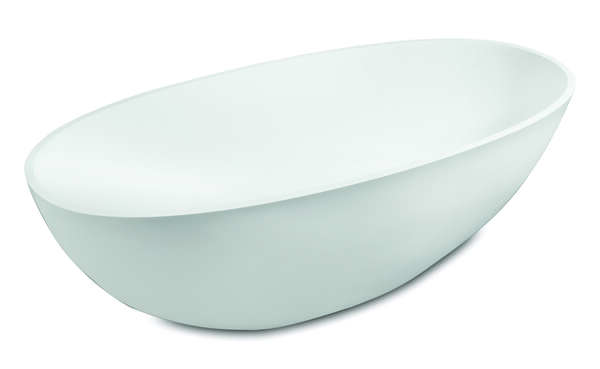 Luca Vrijstaand bad comfortstone met overloop 180x80x61h 96kg LUCO2180M Mat wit