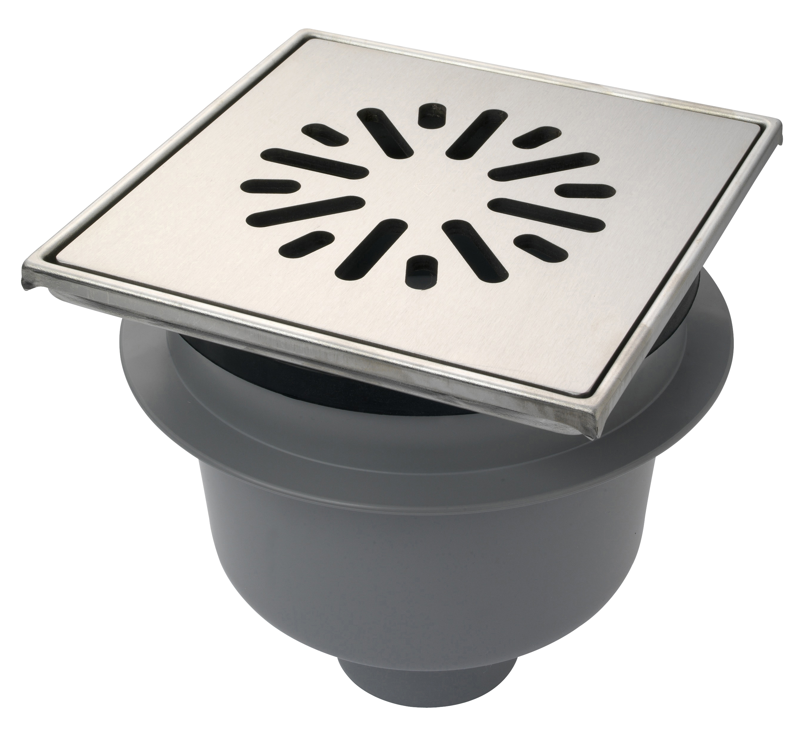 Aquaberg ABS put m/RVS rooster hoogte verstelbaar 6520 20x20cm