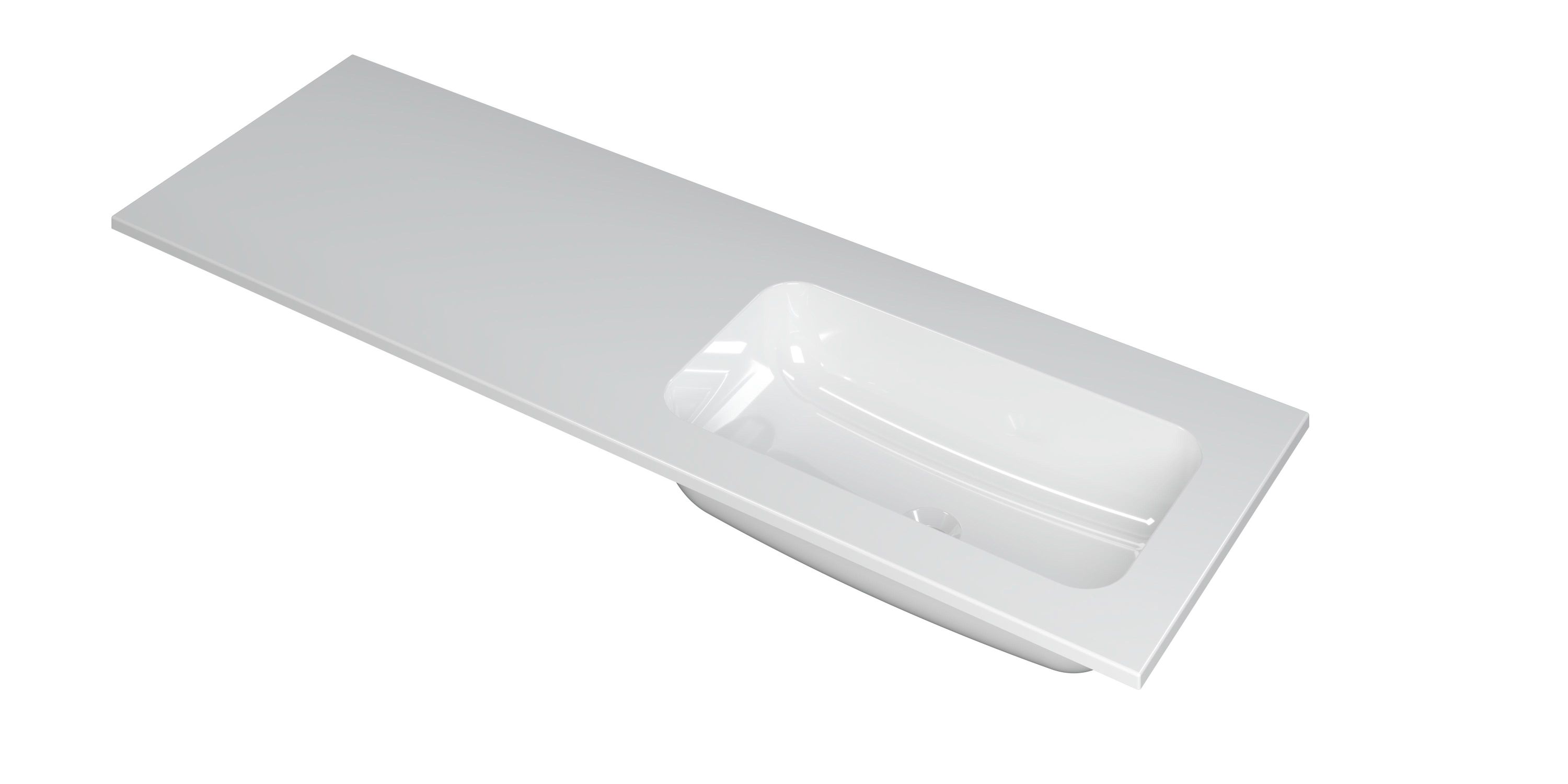 INK Faktor wast. polystone rechts z. krgt. 3407037 Glans wit H15xB1400xD450