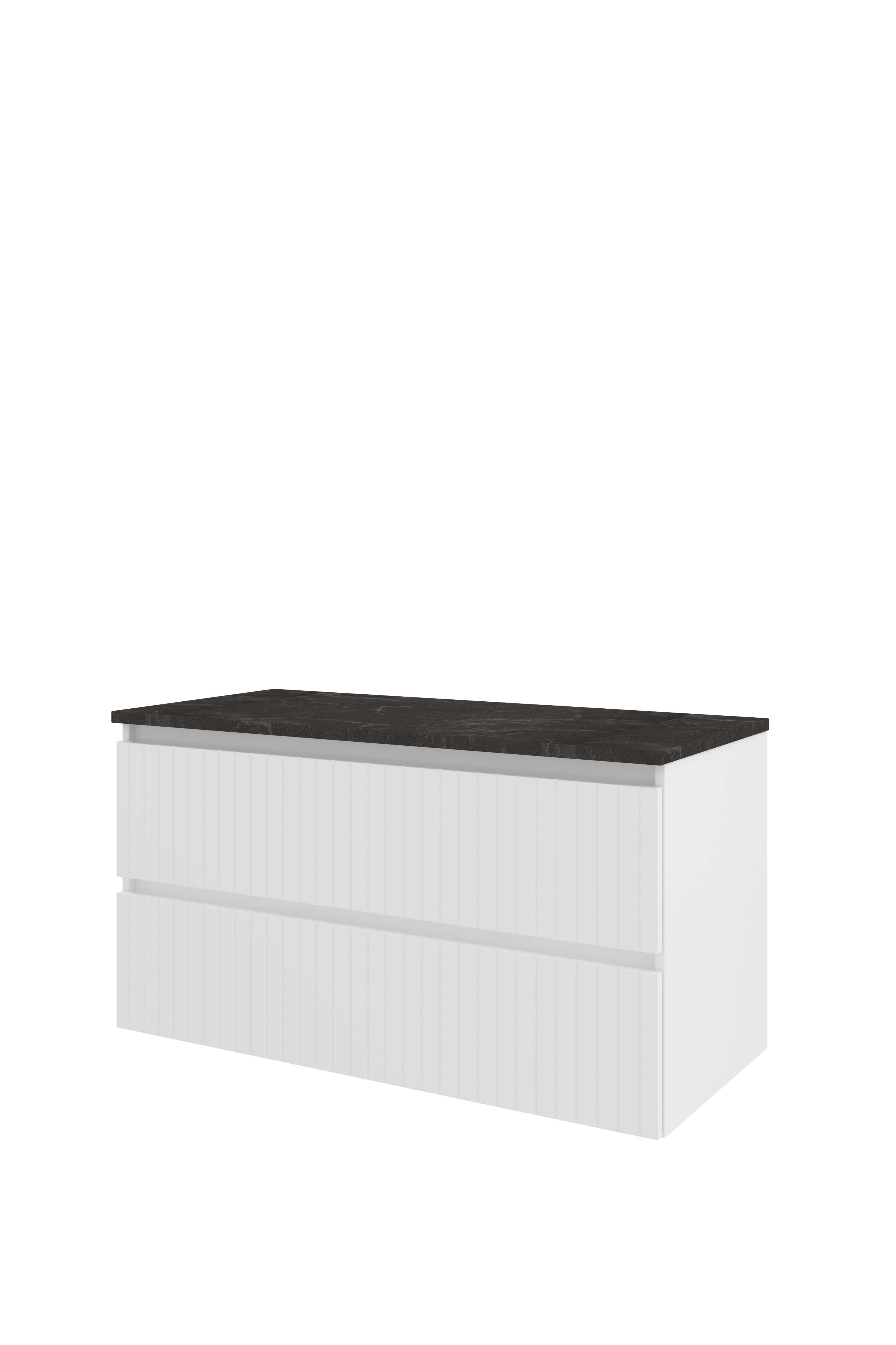 Proline Set Top afdekplaat hardsteen en onderkast sym. gefr. 1818964 Glans wit/Blue stone 1000x460x540