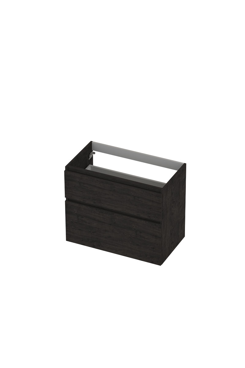 INK onderk. 2 la GL hout decor m. houten keerlijst a-symm. B800xD450xH650 Houtskool eiken / 1257928