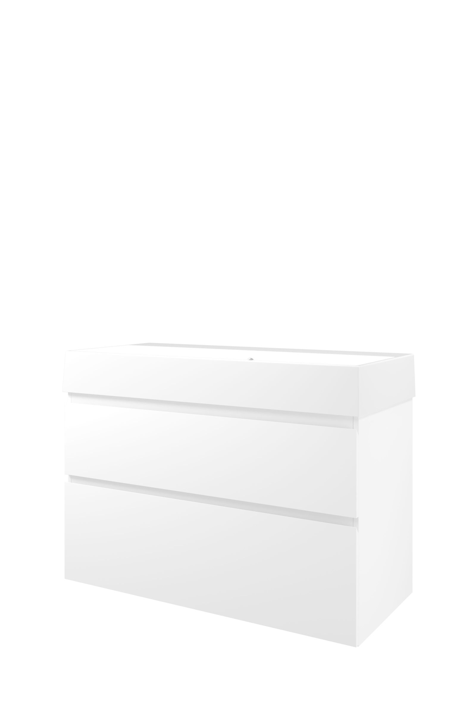 Proline set porselein Loft wast. z. krgt. en onderk. a-sym. 1815545 Mat wit/Glans wit H700xB1000xD460