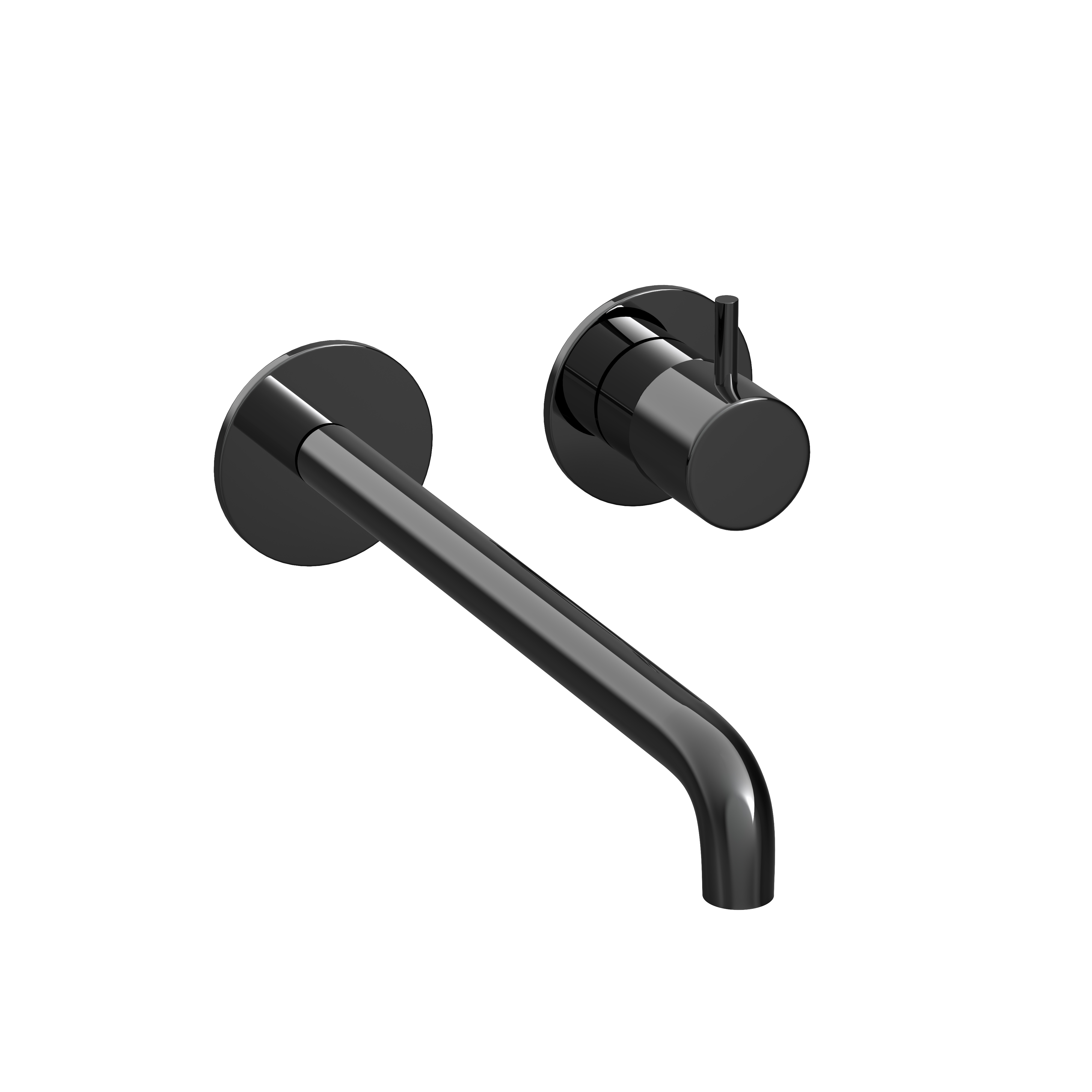 Hotbath Cobber afbouwdeelv inbouw wastafelkraan 25cm uitloop CB105EXT25PBP Gepolijst zwart PVD