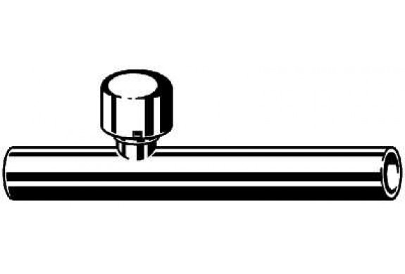 Viega chroom muurbuis m/beluchter 5/4 x 250