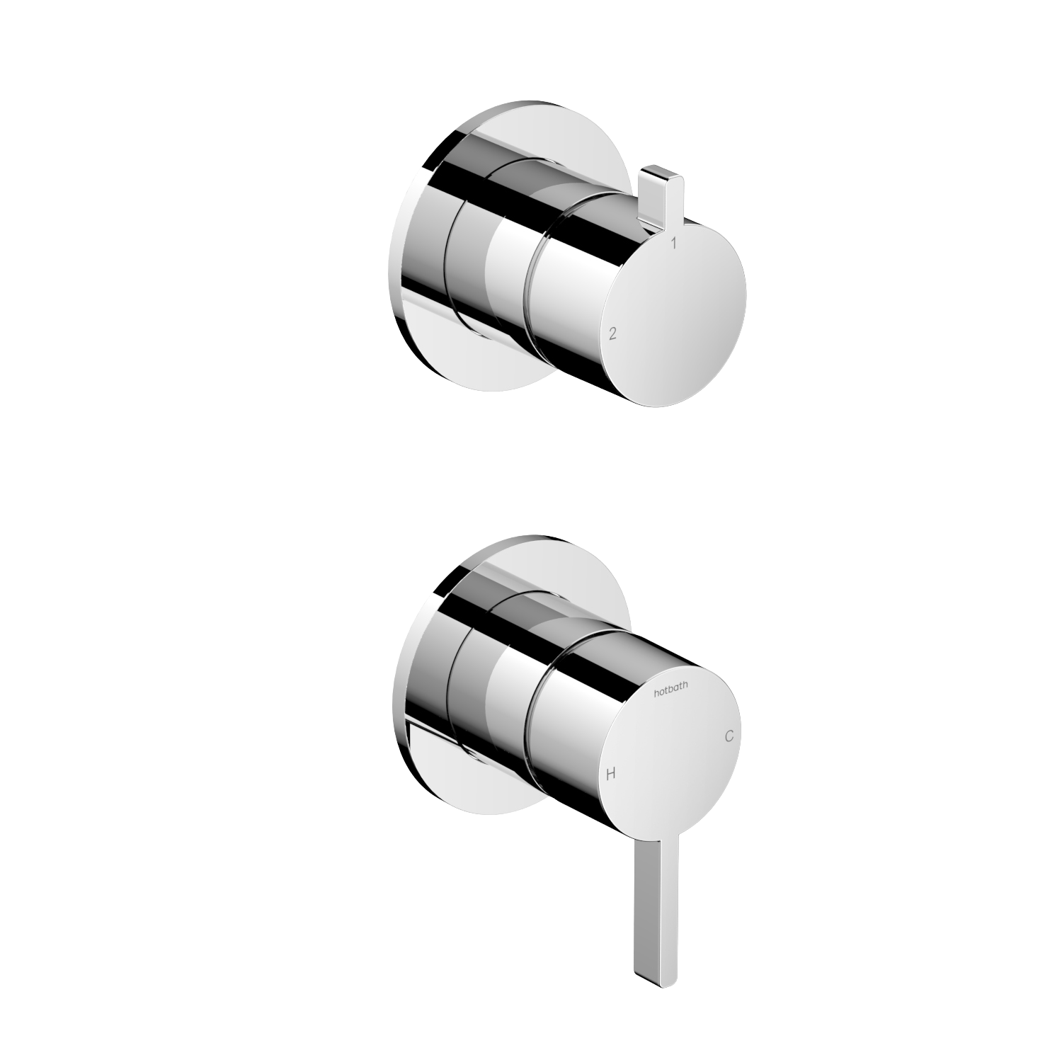Hotbath Ace afbouwdeel mengkraan m. 2-weg omstel AC129EXTCR Chroom