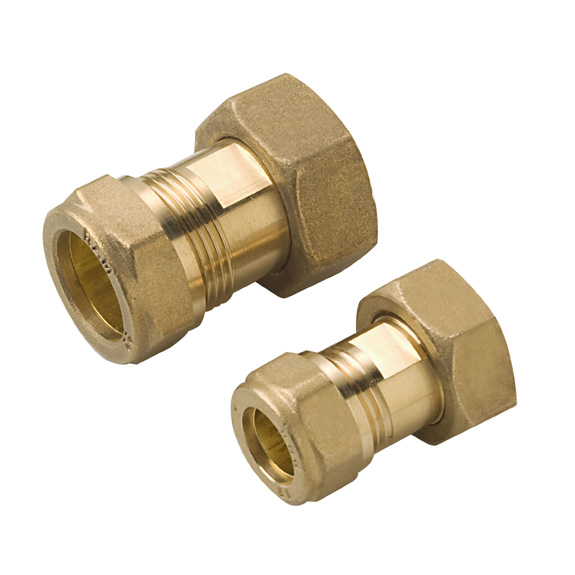 Watermeter koppeling binnendraad 1x22 knel 2 delig