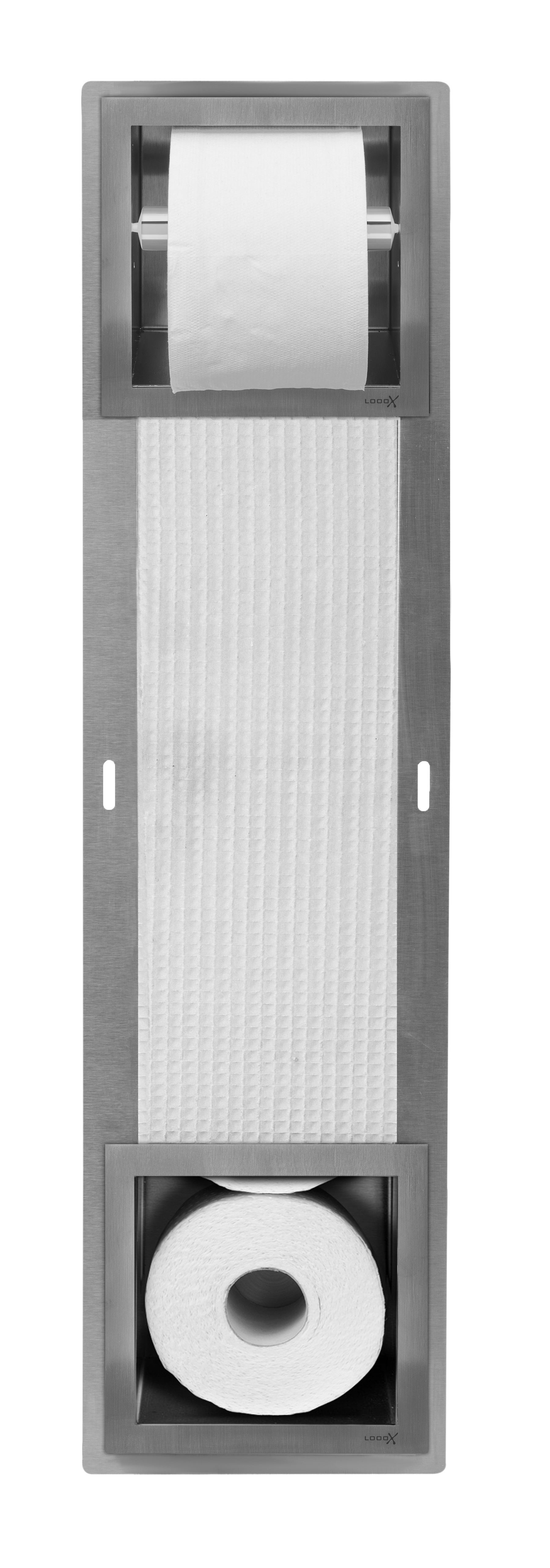 LoooX Closed inbouw closetrolhouder m. reserverolhouder CL5