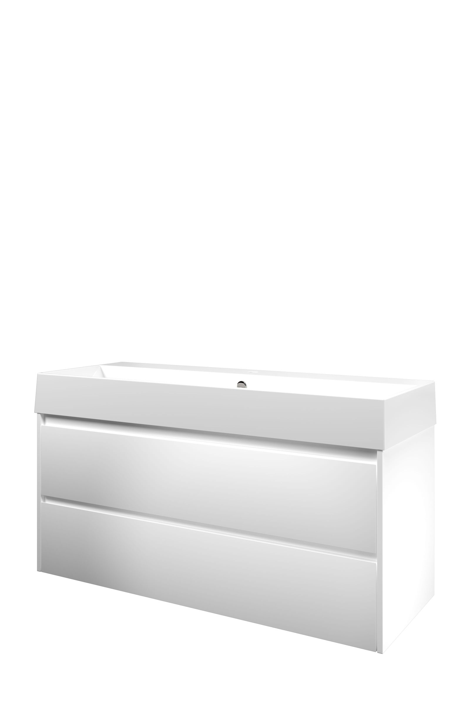 Proline set porselein Loft wast. met 1 krgt. en onderk. sym. 1815485 Mat wit/Glans wit H620xB1200xD460