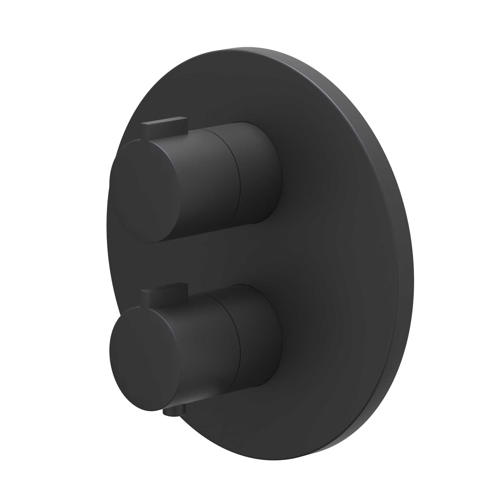 IVY Pact Afbouwdeel inbouwthermostaat met 2-weg stop-omstel 6202152 Mat zwart PED