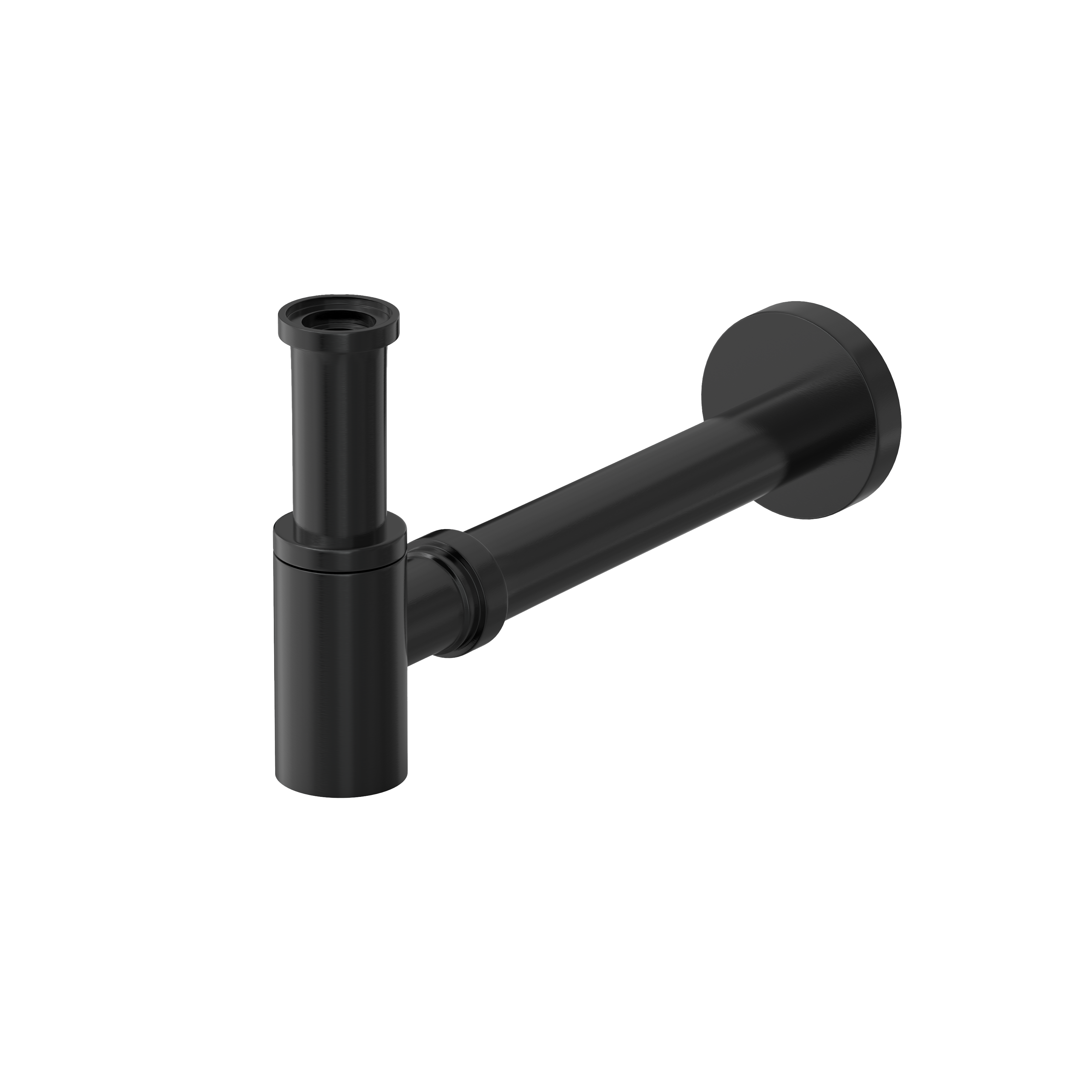 Hotbath Mate fontein sifon rond P034MBP Geborsteld zwart PVD