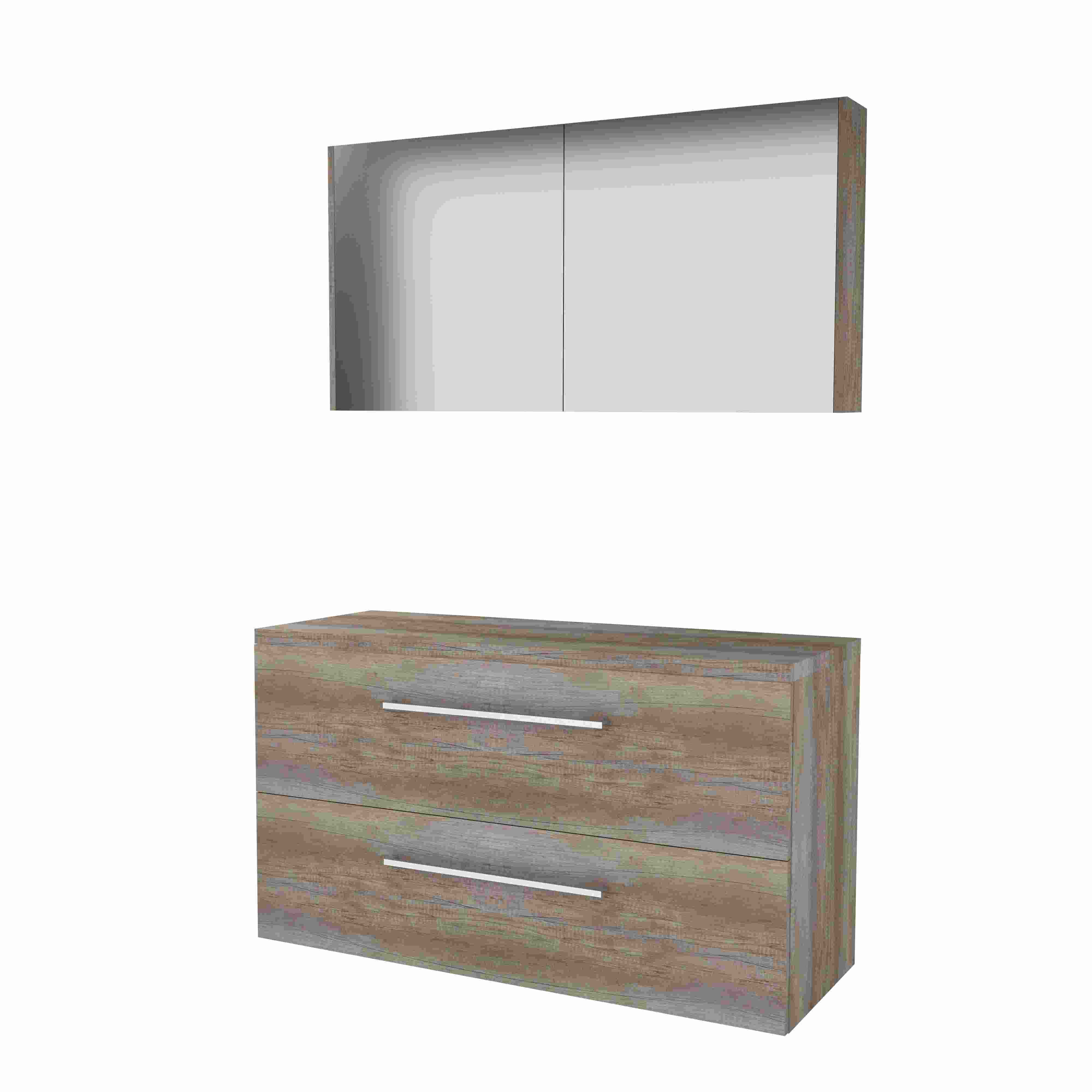 Basic Comfort 46 onderk. m. gr. incl. 2 la + afdekplaat incl. sp.kast B1200xD460 Scotch Oak / 1813650