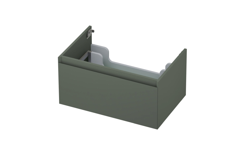 INK onderkast 1 lade gr.loos gelakt 45gr 1240117 mat beton groen H350xB700xD450