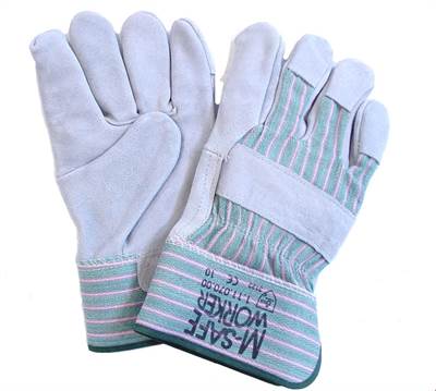 VEDE Werkhandschoen splitleder grijs A kwal. 8901.000