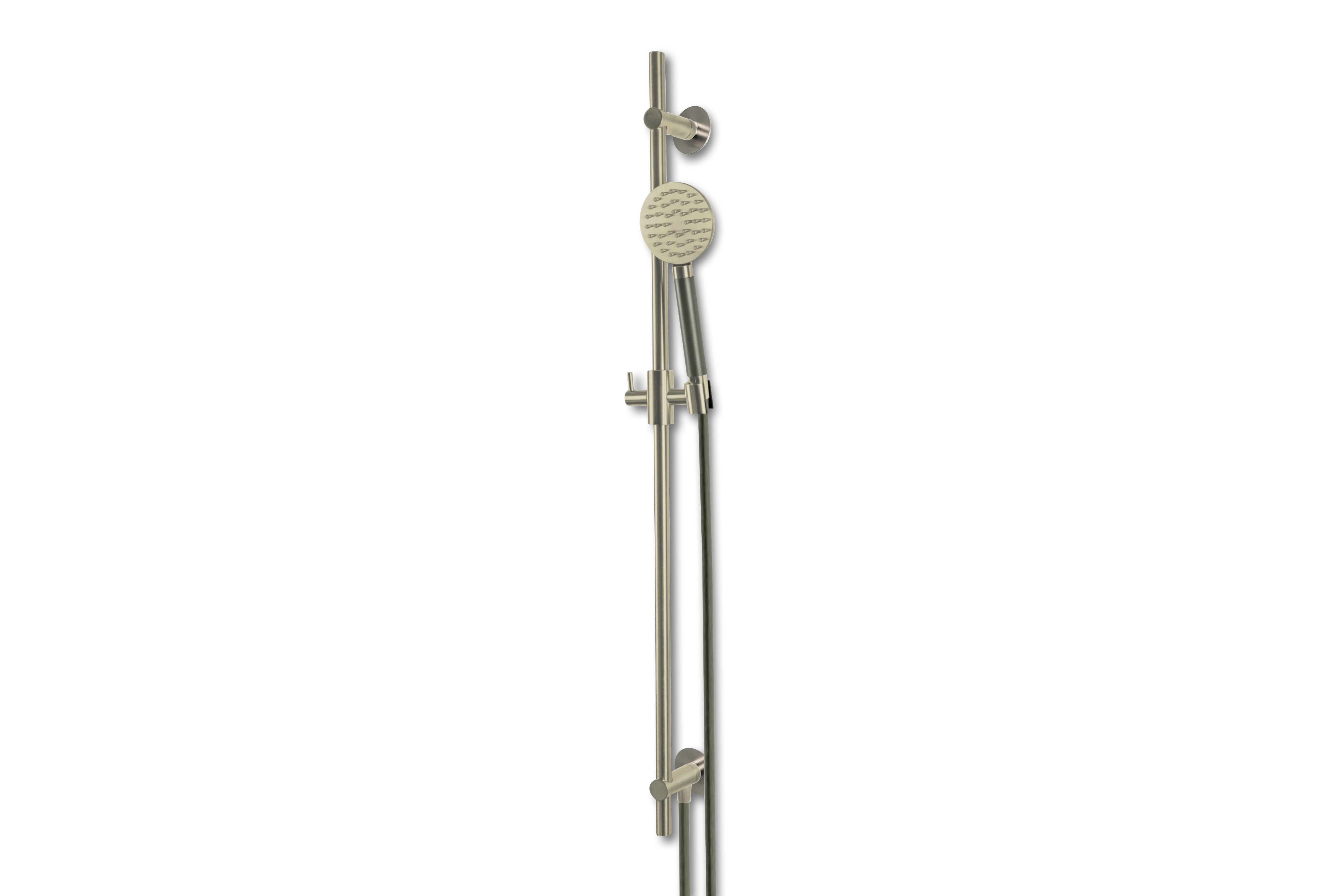 Lagoo Garda Glijstang messing m. ge┤ntegreerde wateruitlaat en handdouche rond G5222BN Brushed Nickel