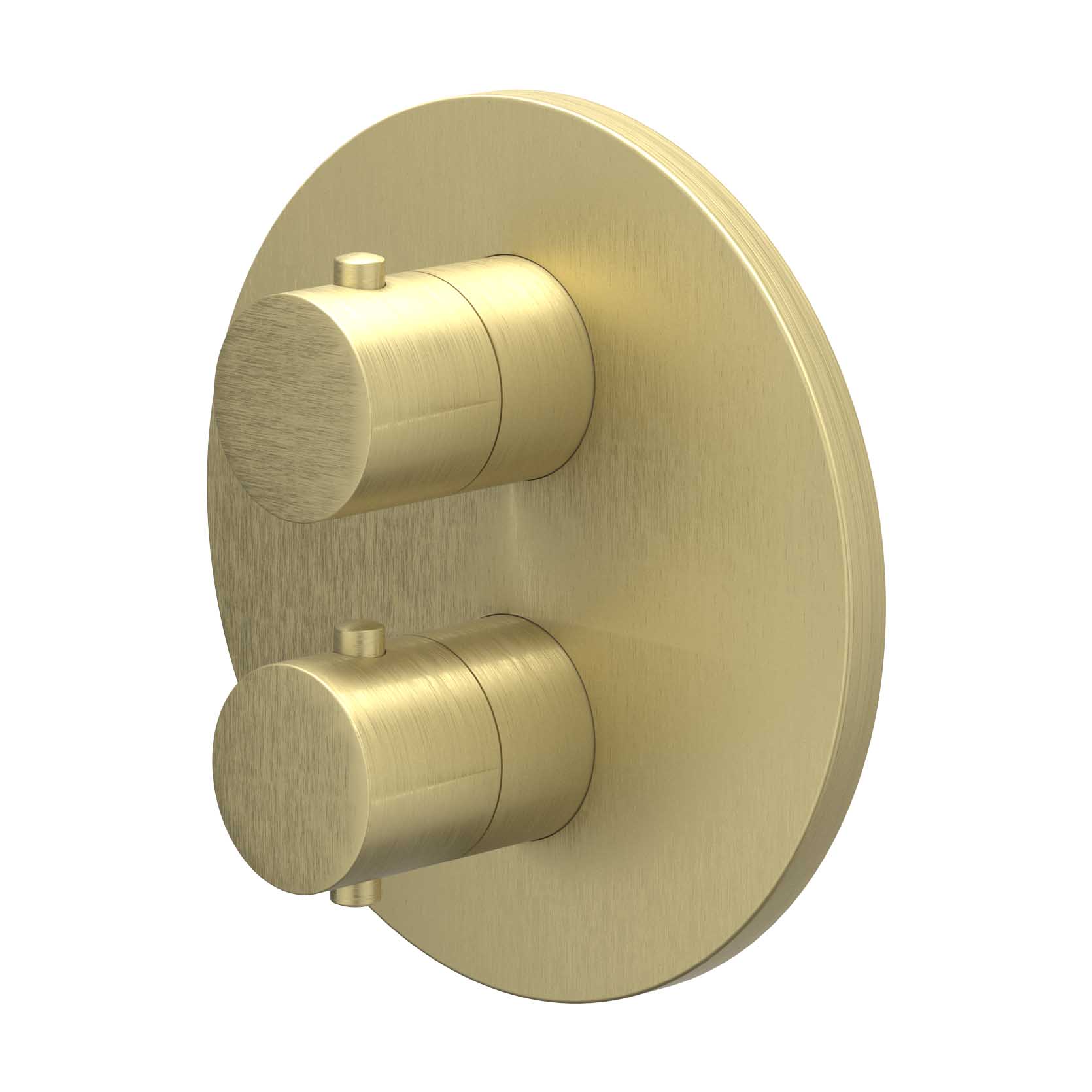 IVY Bond Afbouwdeel inbouwthermostaat met 3-weg stop-omstel 6201204 gebr. mat goud PVD