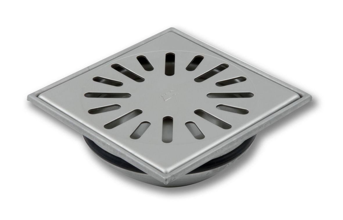 Aquaberg RVS put m/RVS rooster onder uitlaat 4715 15x15cm