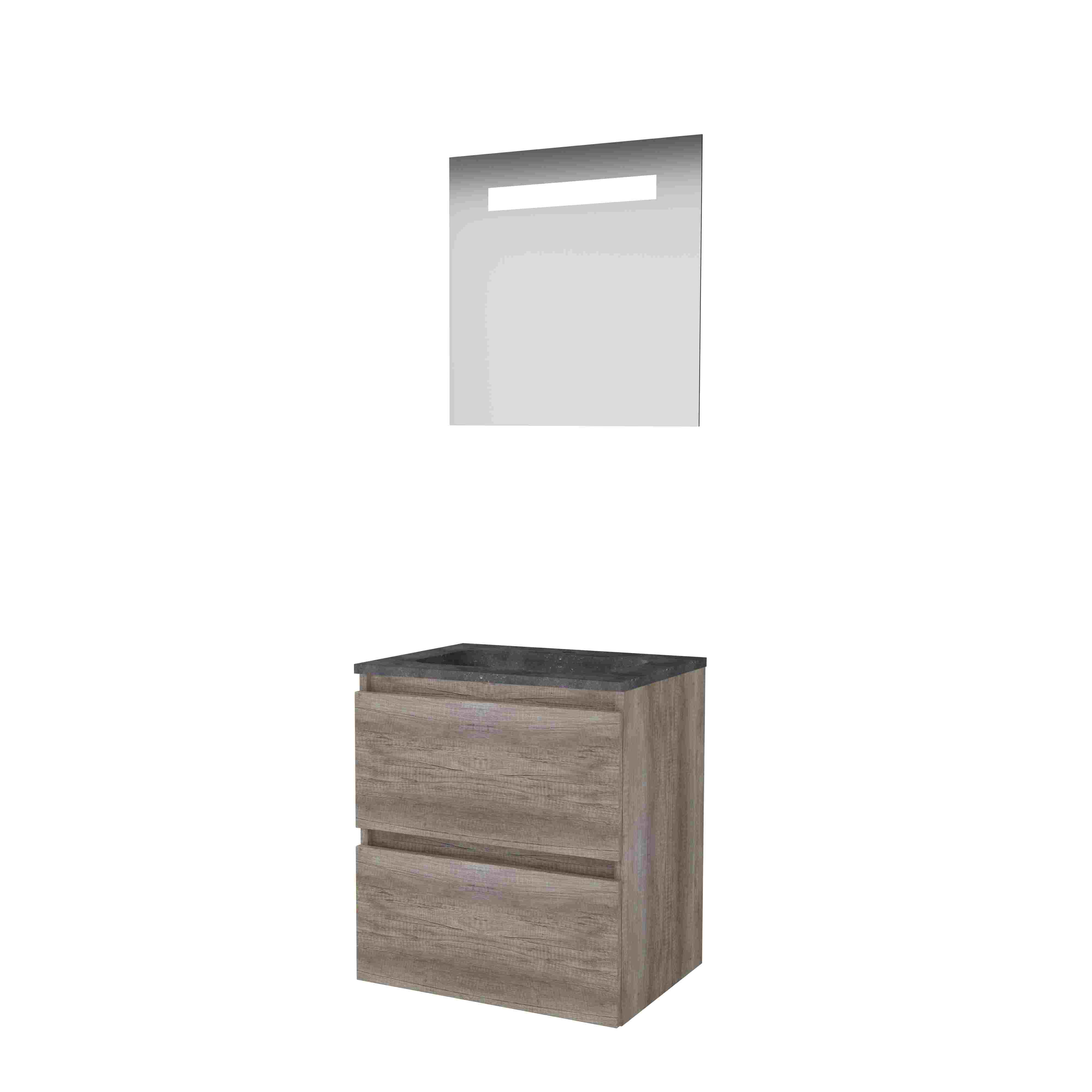 Basic Econom. 46 onderk. GL incl. 2 la + hardst. wast. incl. 1 krgt. incl. spg. m. geint. Led B600xD460 Scotch Oak / 1813065