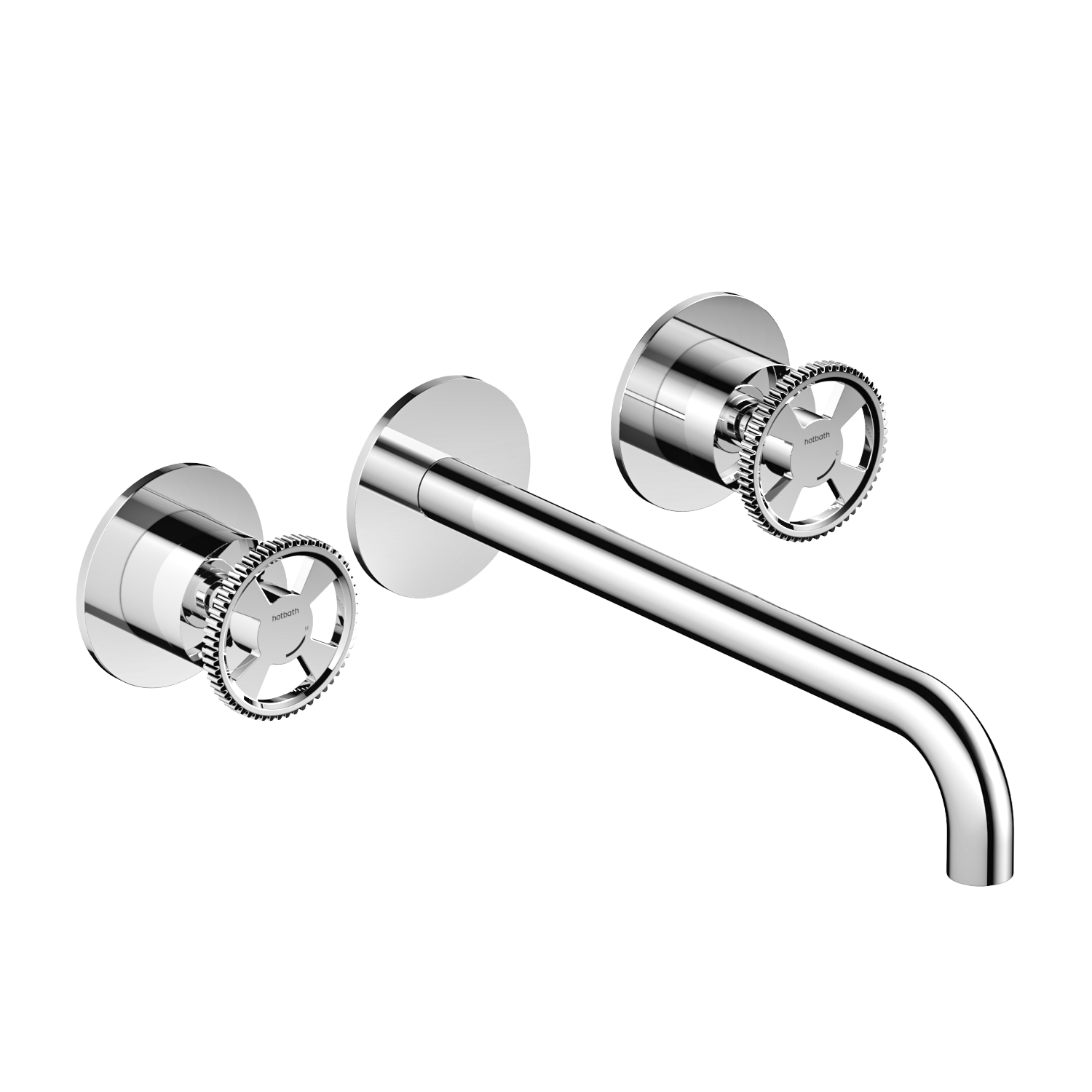 Hotbath Cobber Work inbouw wastafelmengkr. m. 25cm uitl. CW005TEXT25CR Chroom